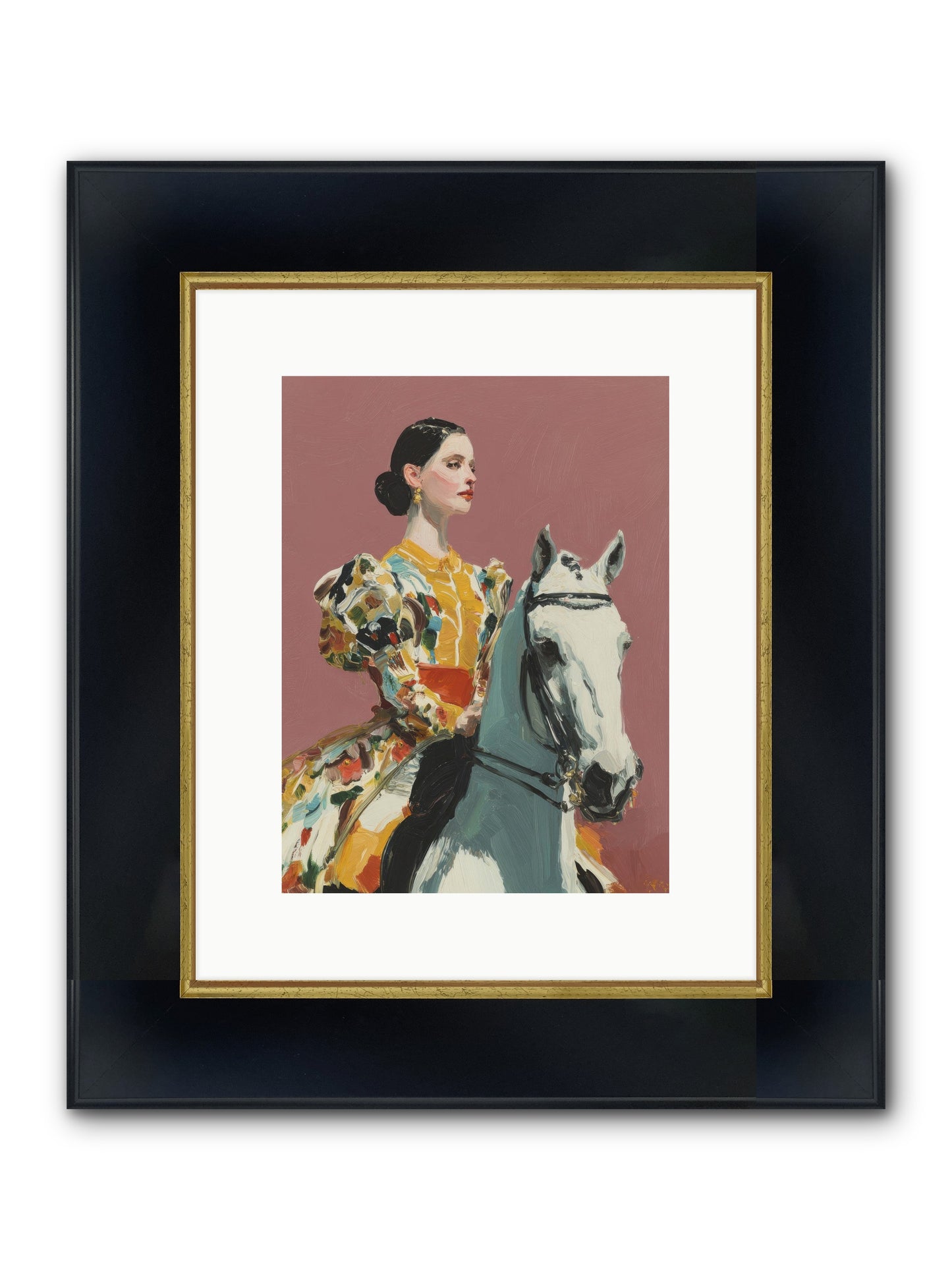 Soft Blur Of Becoming Framed Print - Wide Black w/Gold 9x12