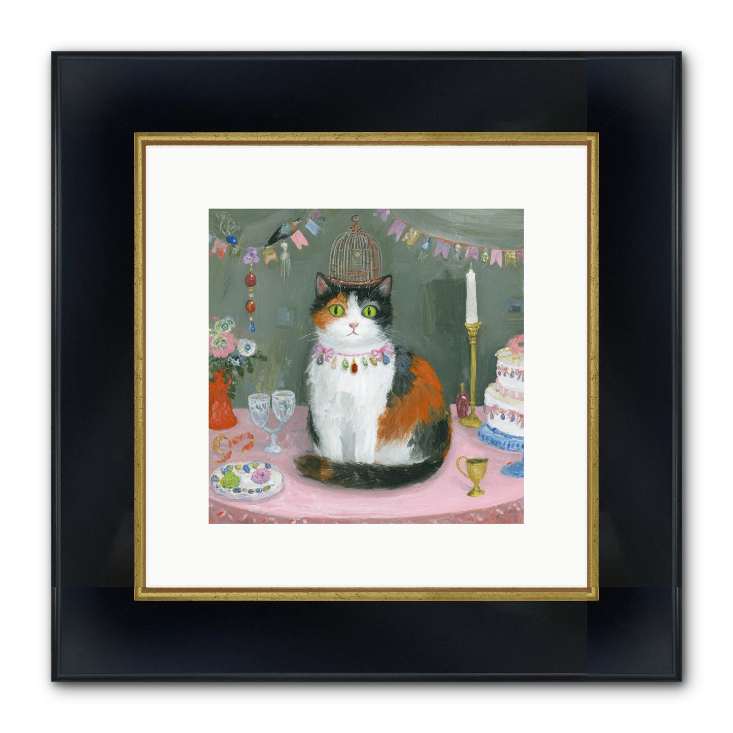 Soft Echoes Of The Past Framed Print - Wide Black w/Gold 10x10