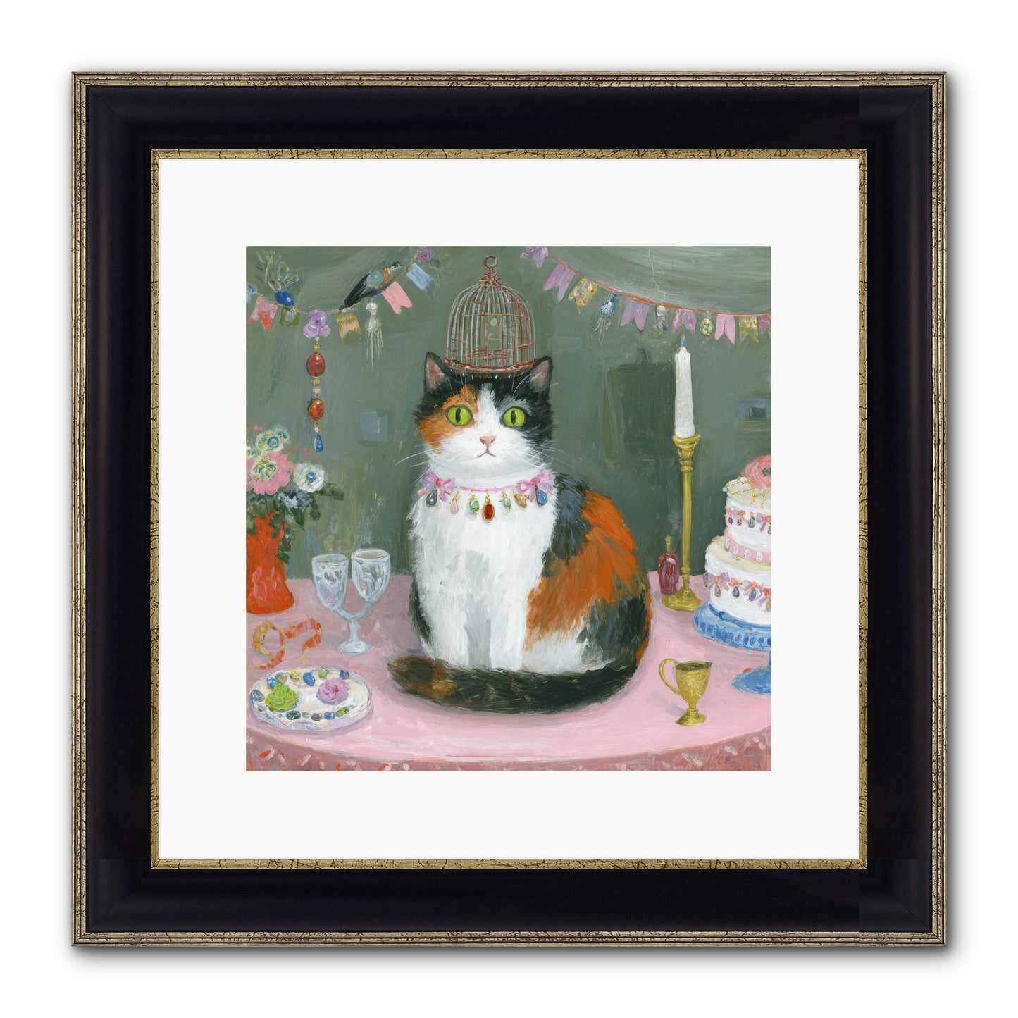 Soft Echoes Of The Past Framed Print - Black & Gold 12x12