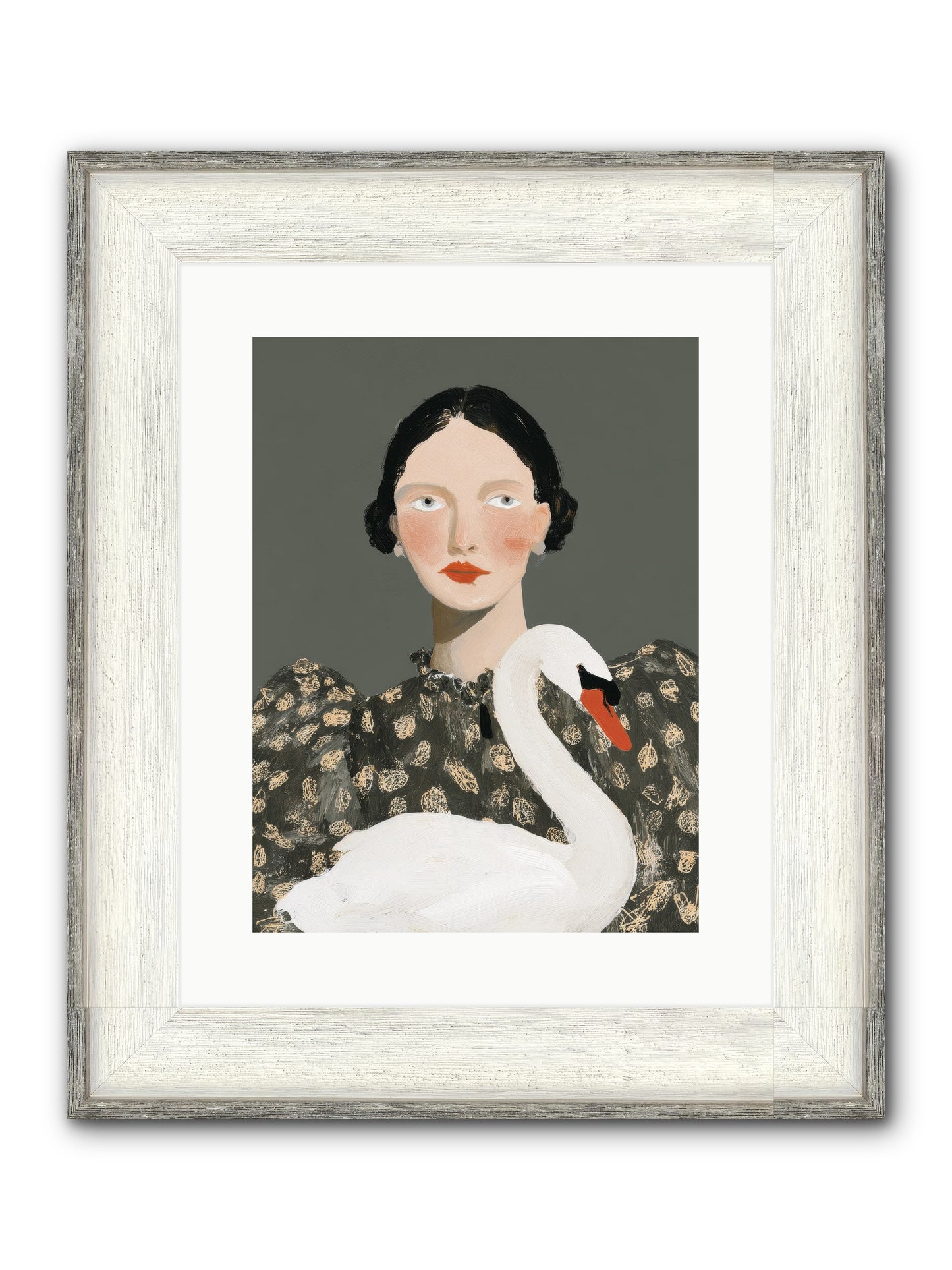 Soft Footsteps Framed Print - Driftwood White 12x16