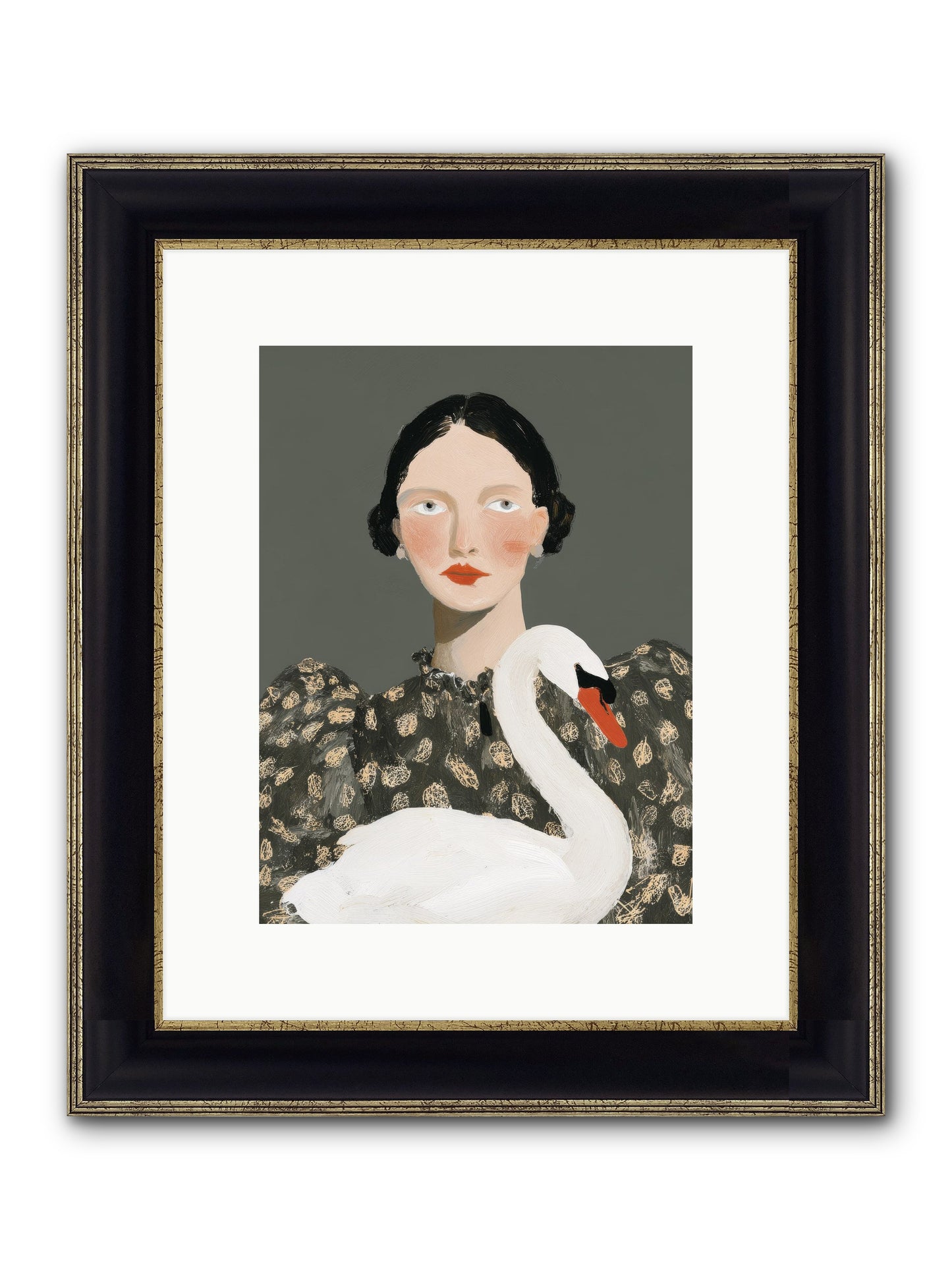 Soft Footsteps Framed Print - Black & Gold 9x12