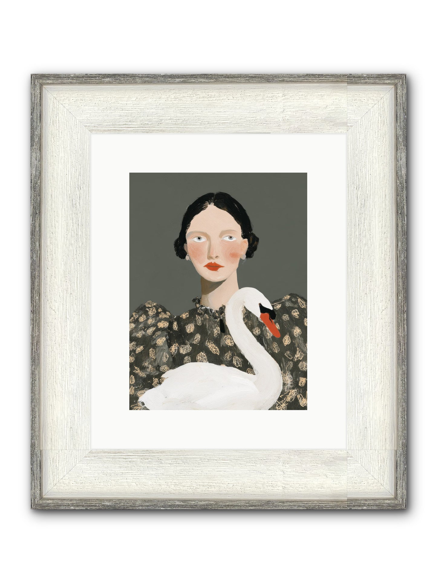 Soft Footsteps Framed Print - Driftwood White 9x12