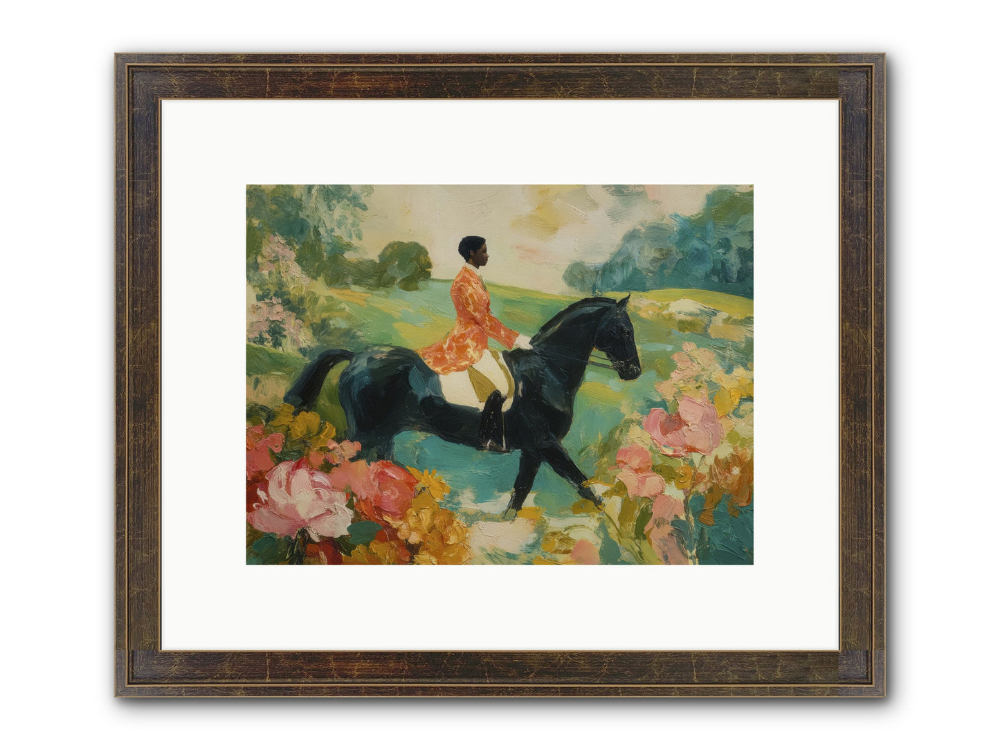 Softer Than Waking Framed Print - Slimwoods Black/Gold 12x9