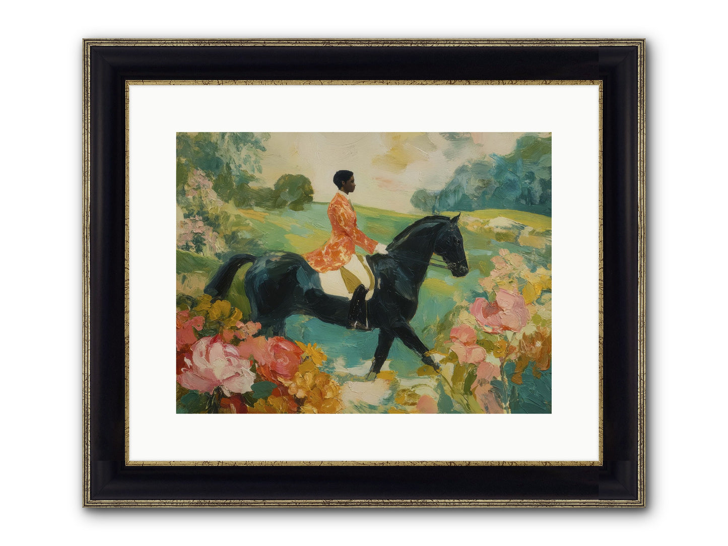 Softer Than Waking Framed Print - Black & Gold 16x12