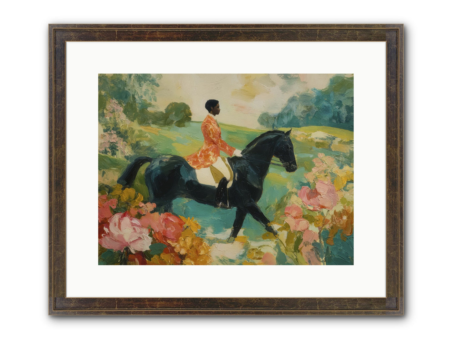 Softer Than Waking Framed Print - Slimwoods Black/Gold 16x12