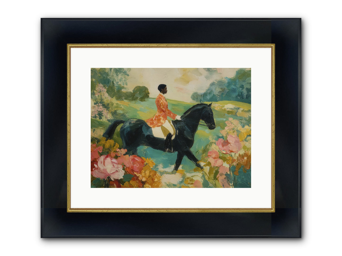 Softer Than Waking Framed Print - Wide Black w/Gold 16x12