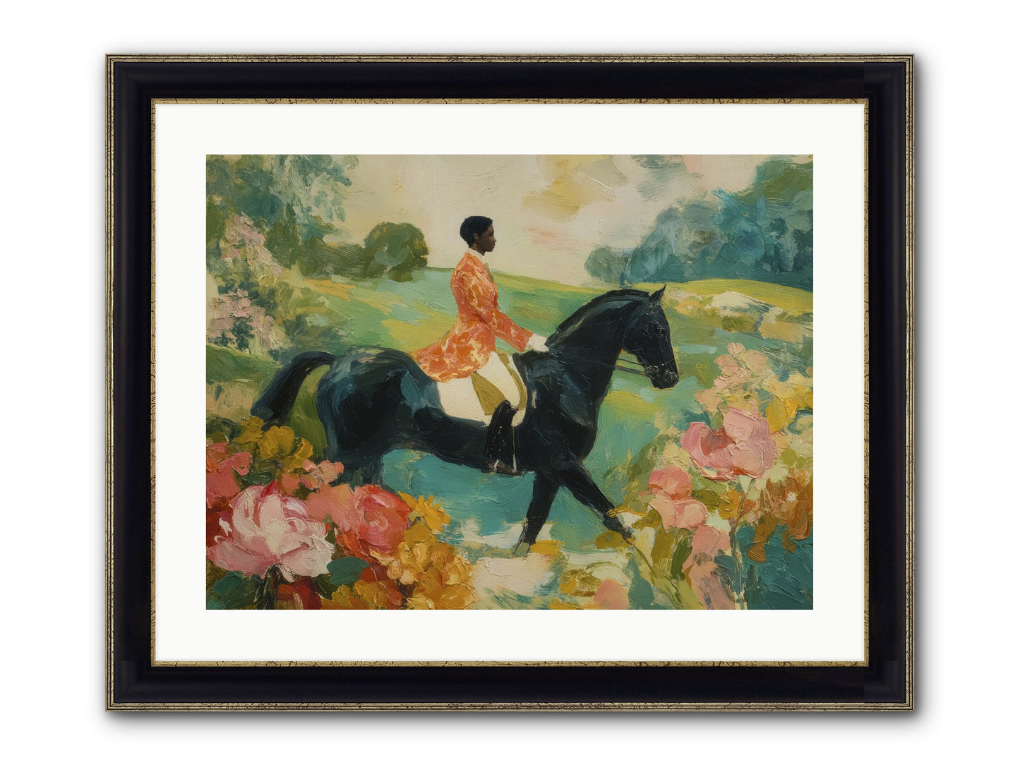 Softer Than Waking Framed Print - Black & Gold 24x18
