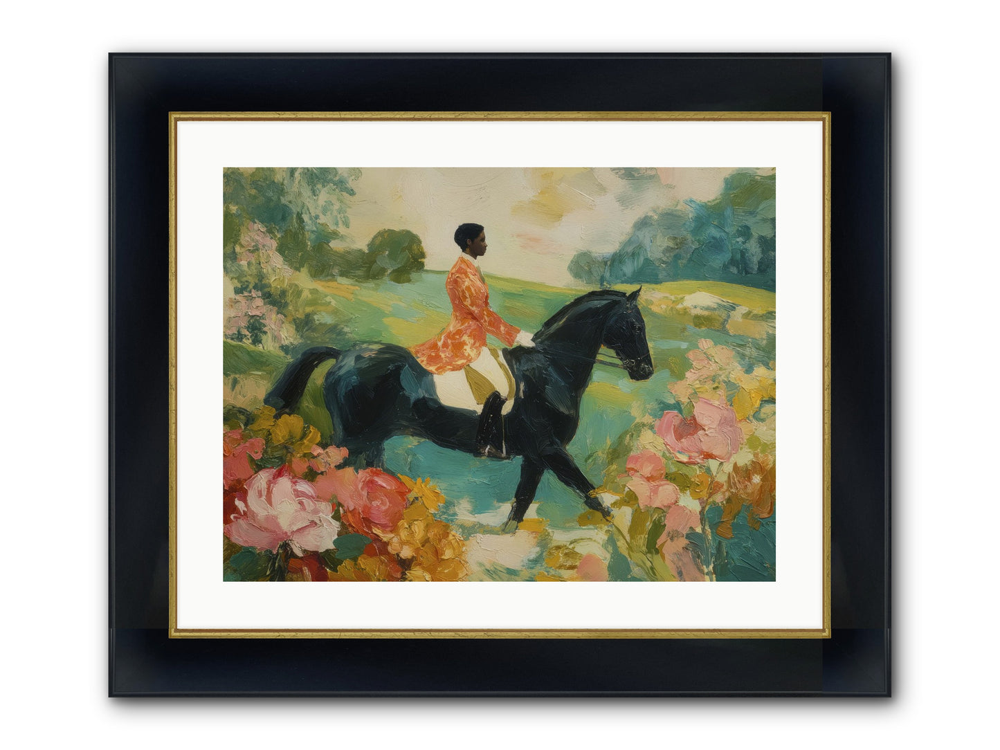 Softer Than Waking Framed Print - Wide Black w/Gold 24x18