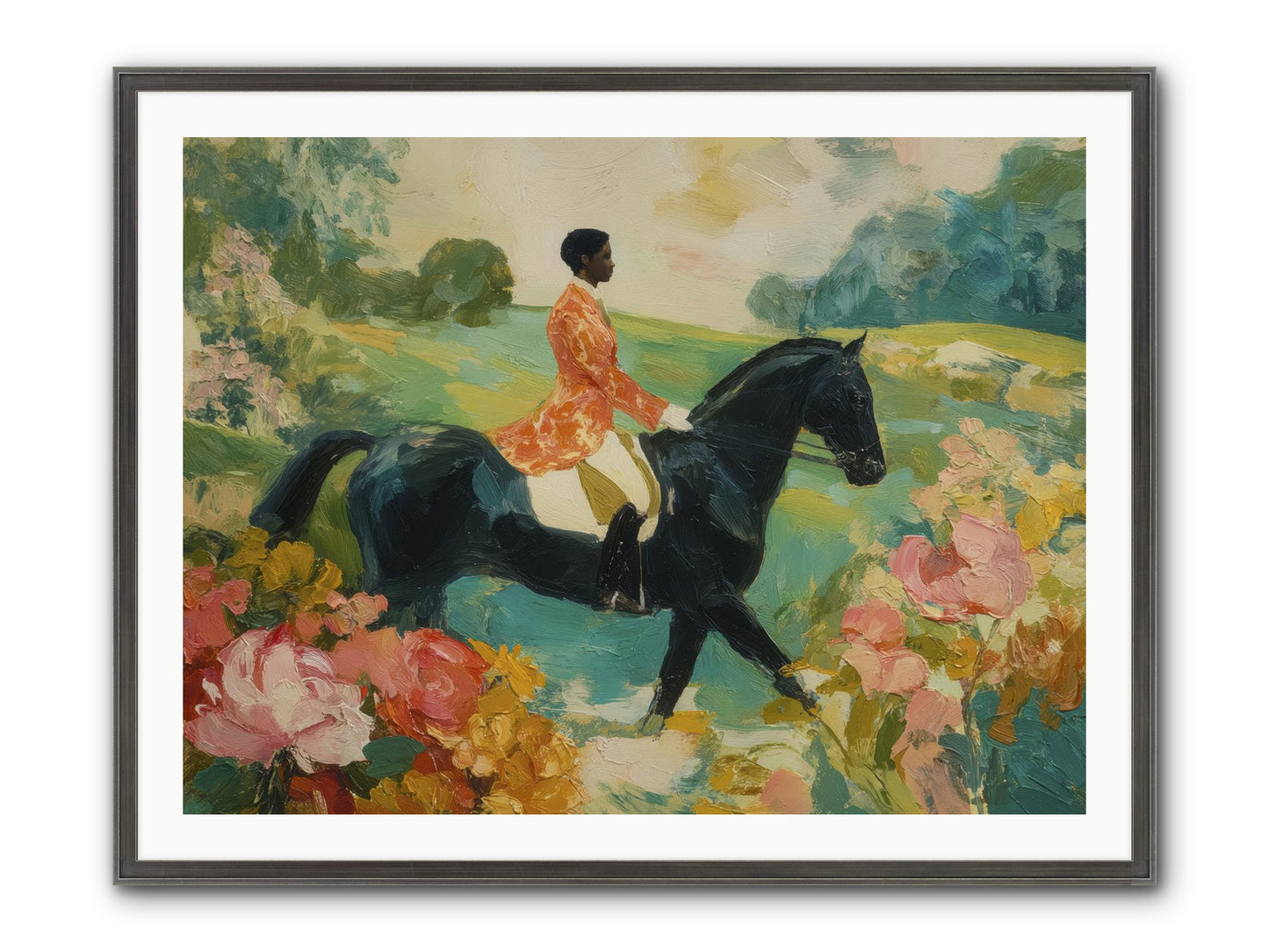 Softer Than Waking Framed Print - Slimwoods Black/Silver 40x30