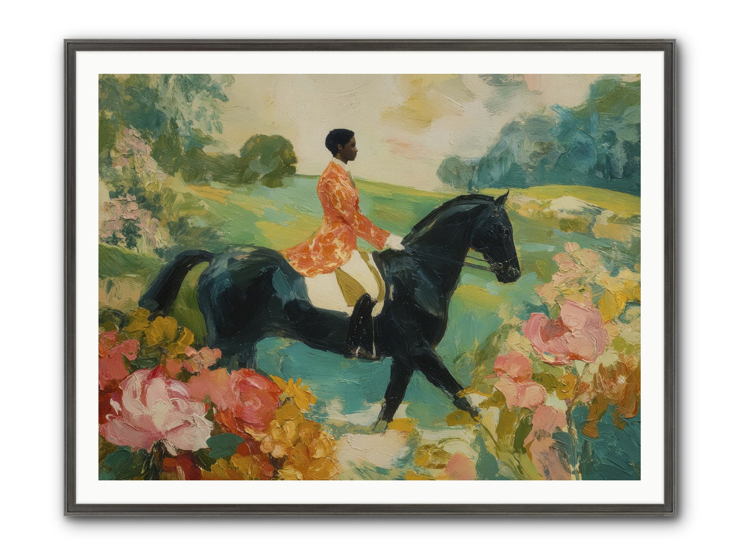 Softer Than Waking Framed Print - Slimwoods Black/Silver 48x36
