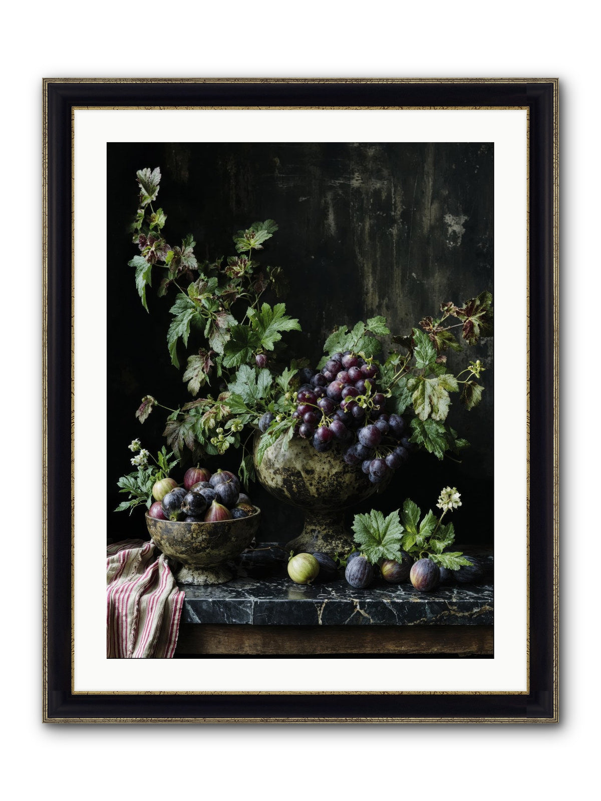 Soil To Soul Framed Print - Black & Gold 24x32