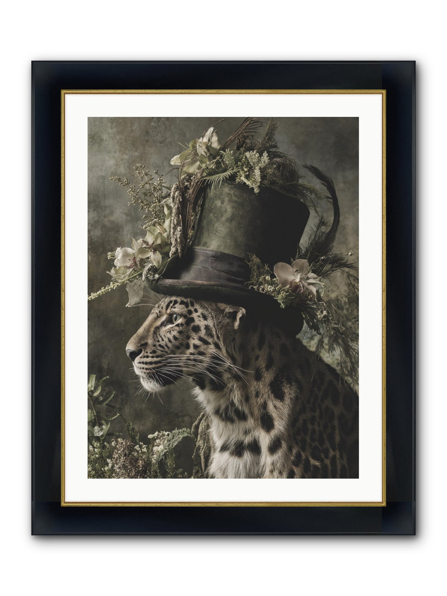 Sojourner Framed Print - Wide Black w/Gold 24x32