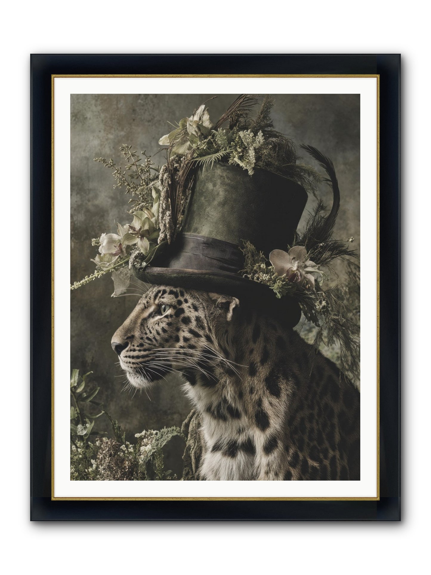 Sojourner Framed Print - Wide Black w/Gold 36x48