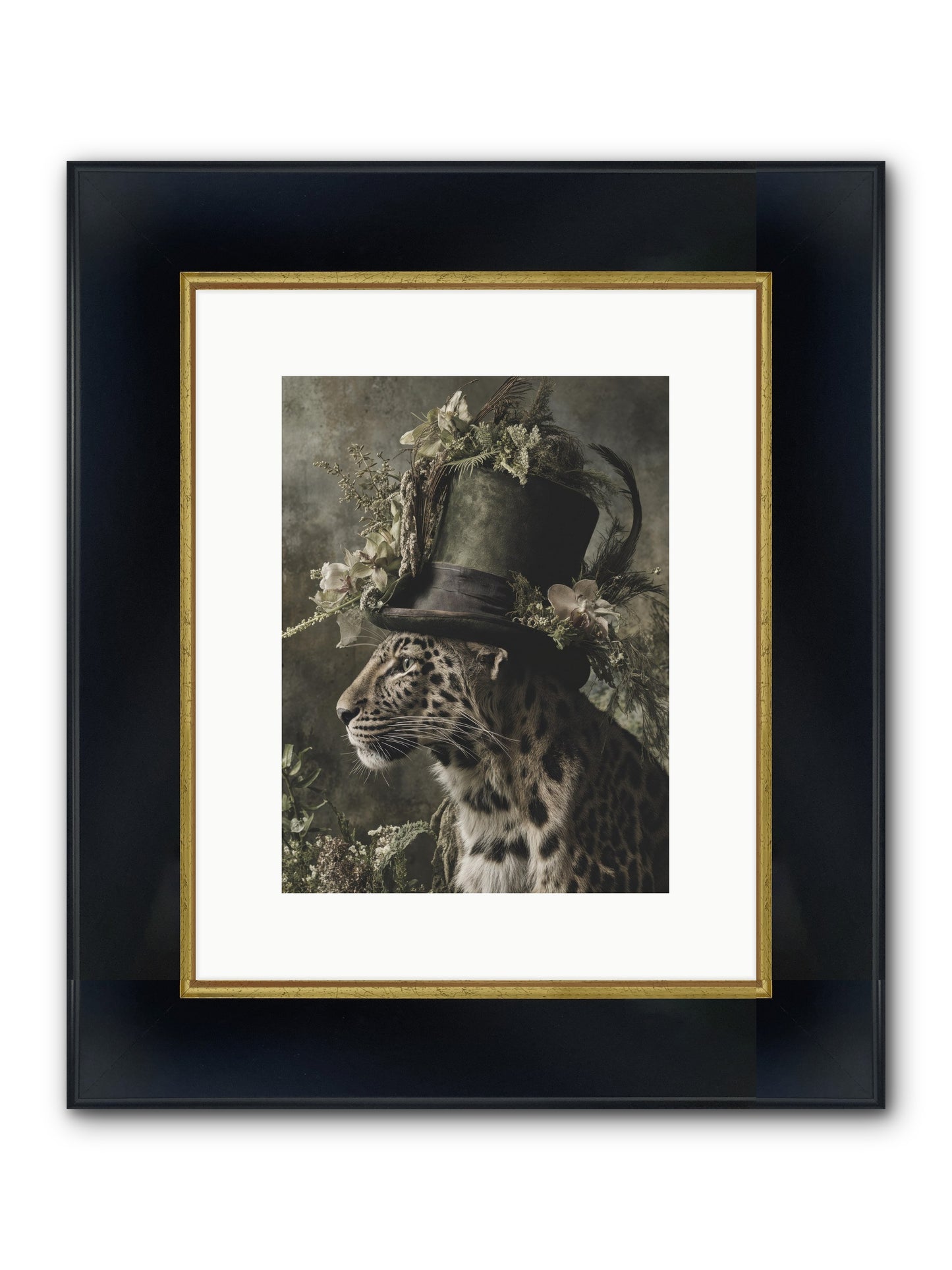 Sojourner Framed Print - Wide Black w/Gold 9x12