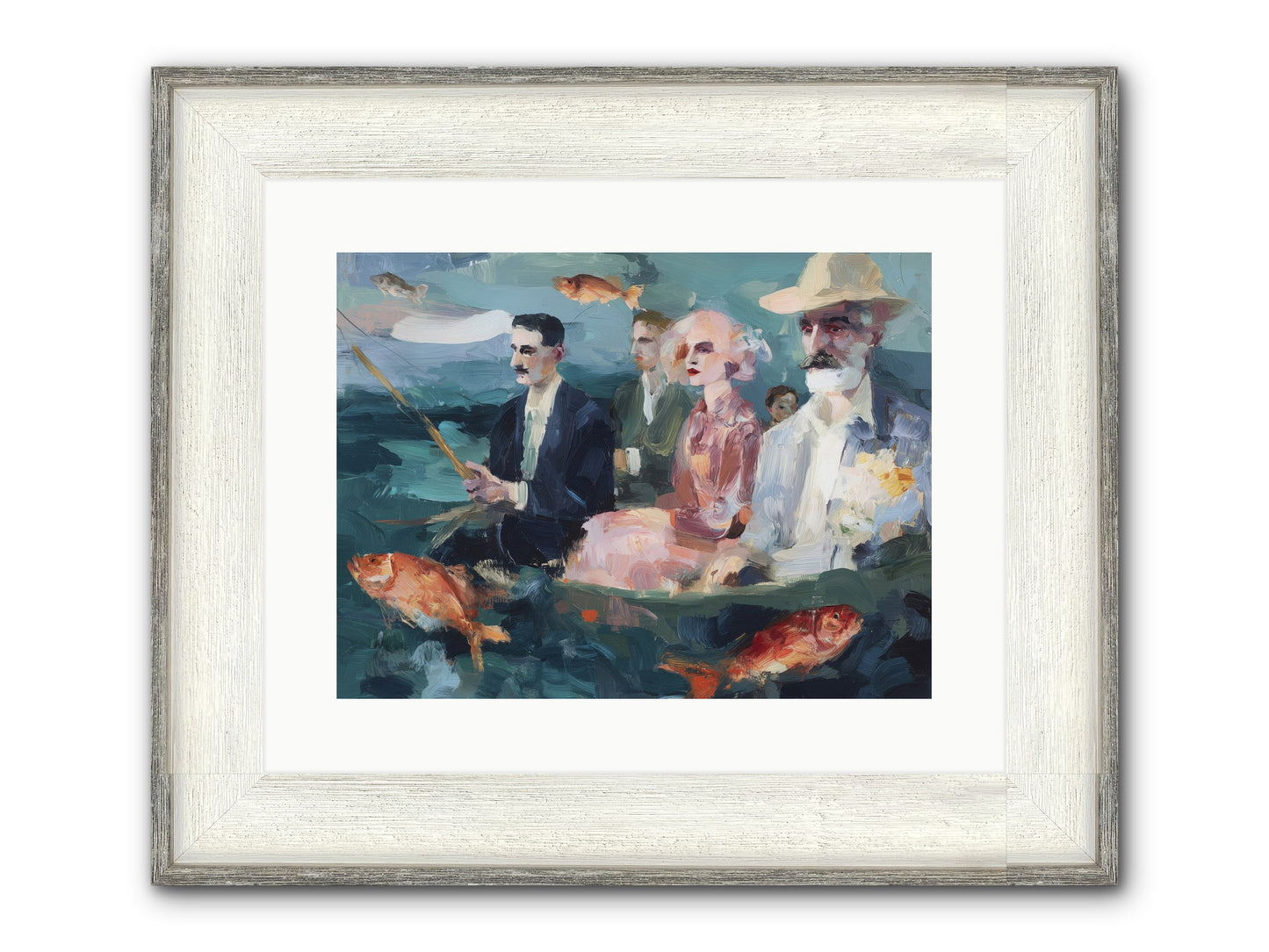 Sojourns Framed Print - Driftwood White 16x12