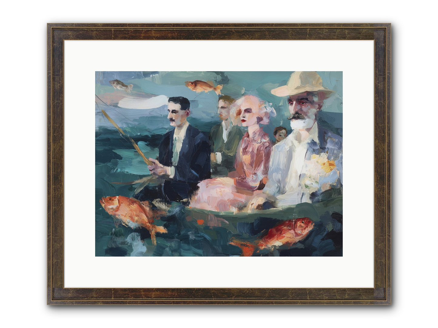 Sojourns Framed Print - Slimwoods Black/Gold 16x12