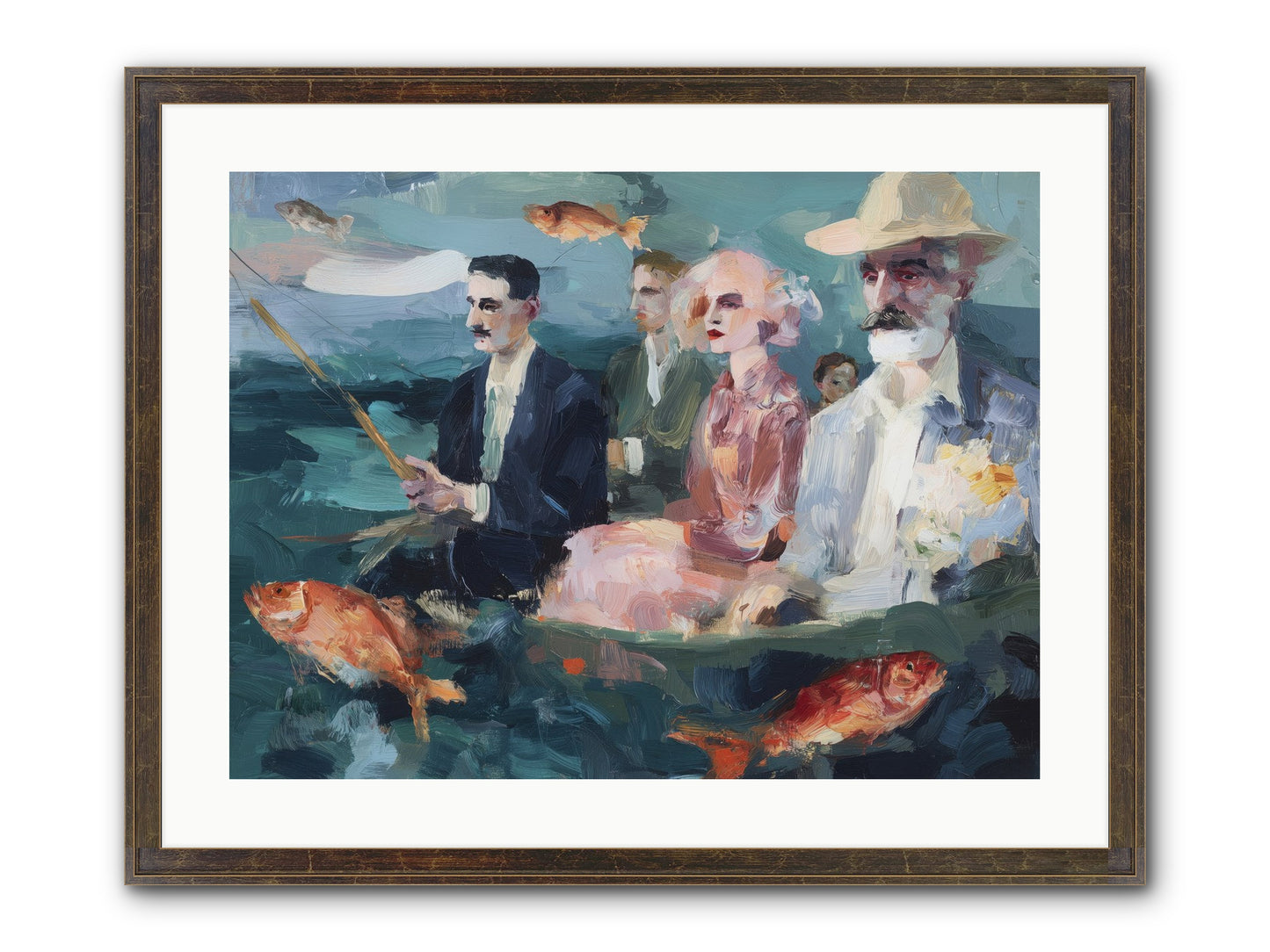 Sojourns Framed Print - Slimwoods Black/Gold 24x18