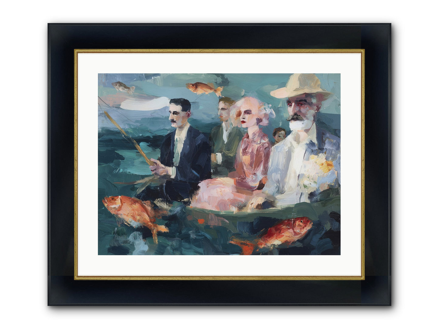 Sojourns Framed Print - Wide Black w/Gold 24x18