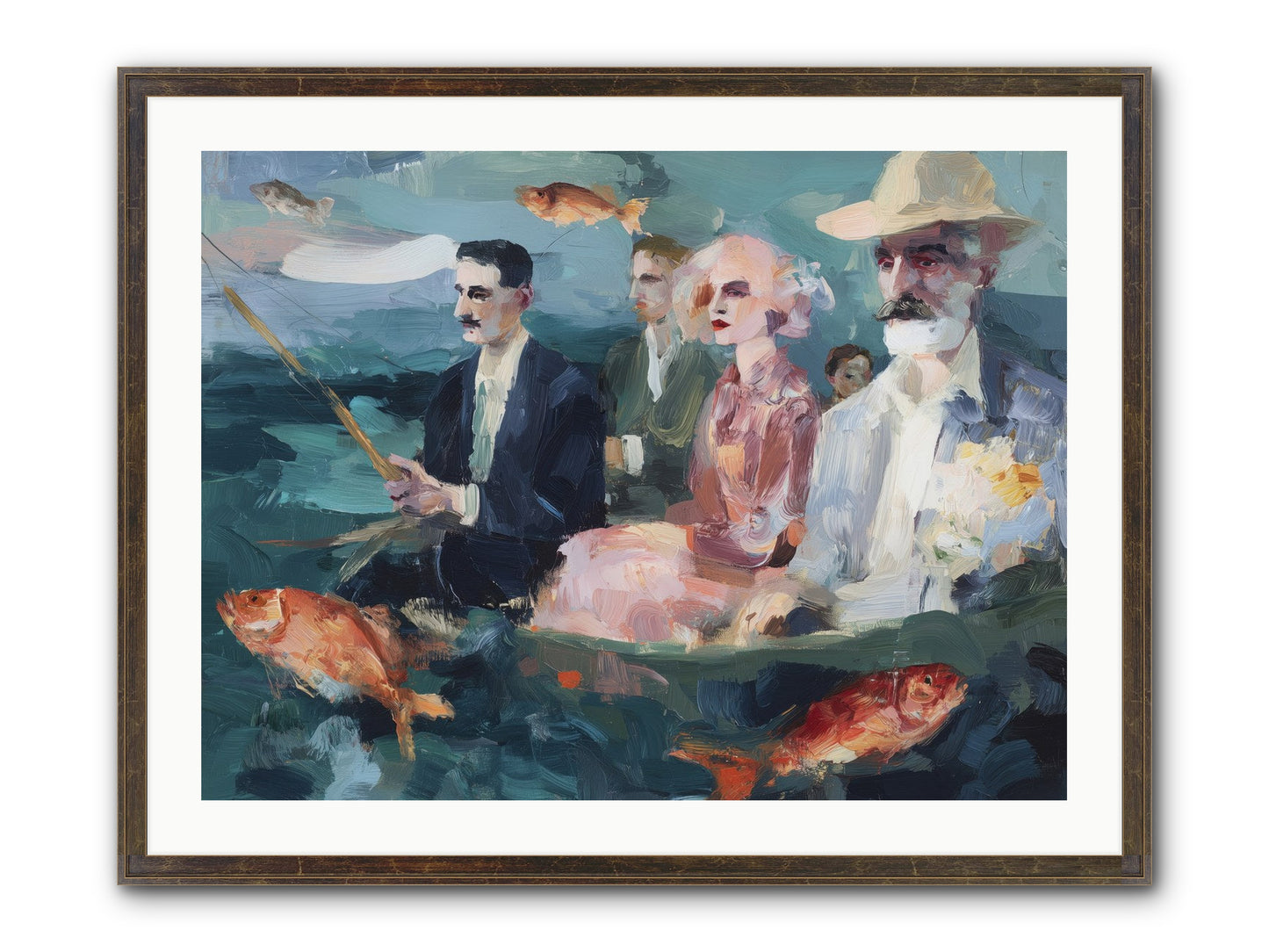 Sojourns Framed Print - Slimwoods Black/Gold 32x24
