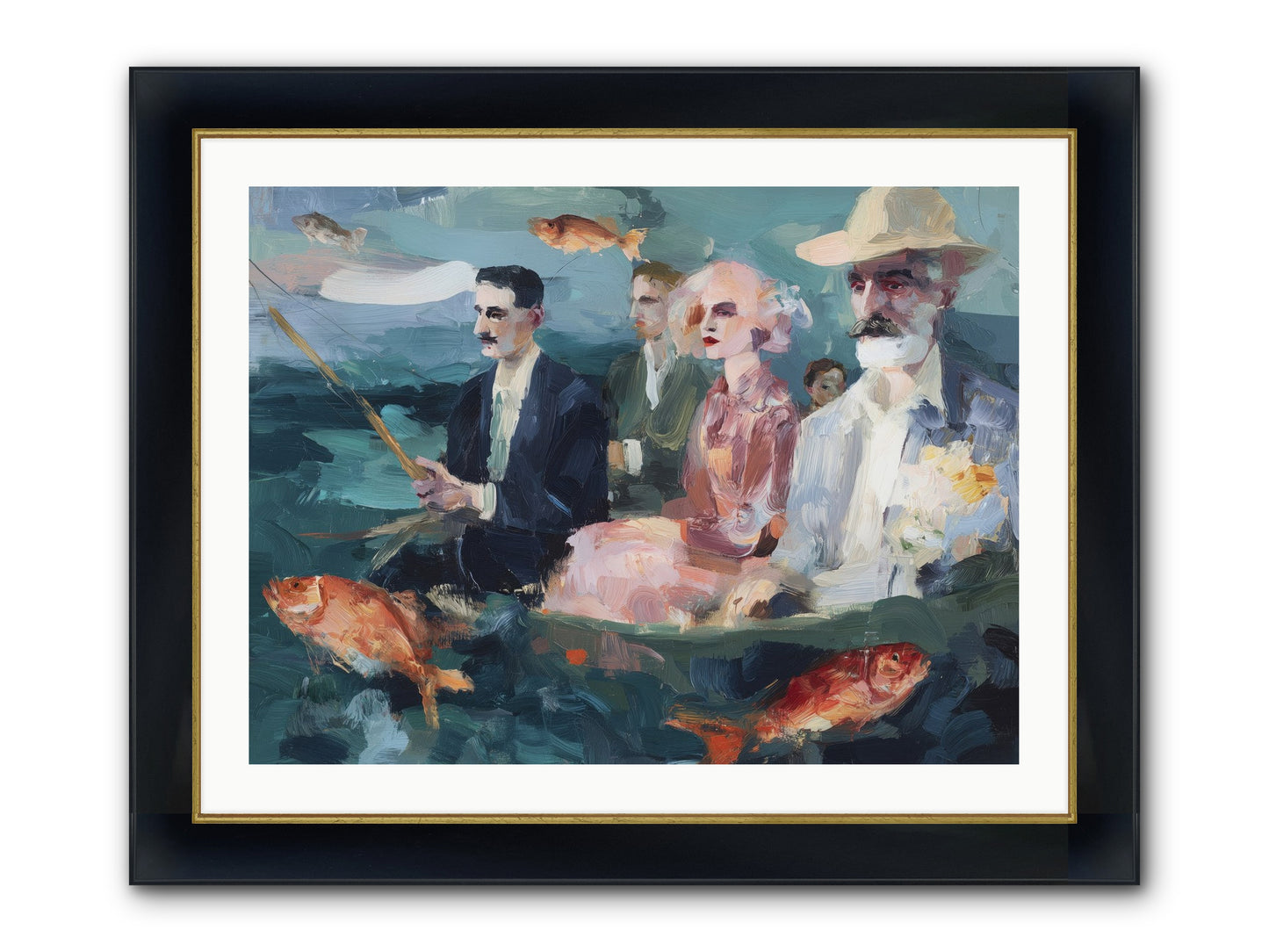 Sojourns Framed Print - Wide Black w/Gold 32x24