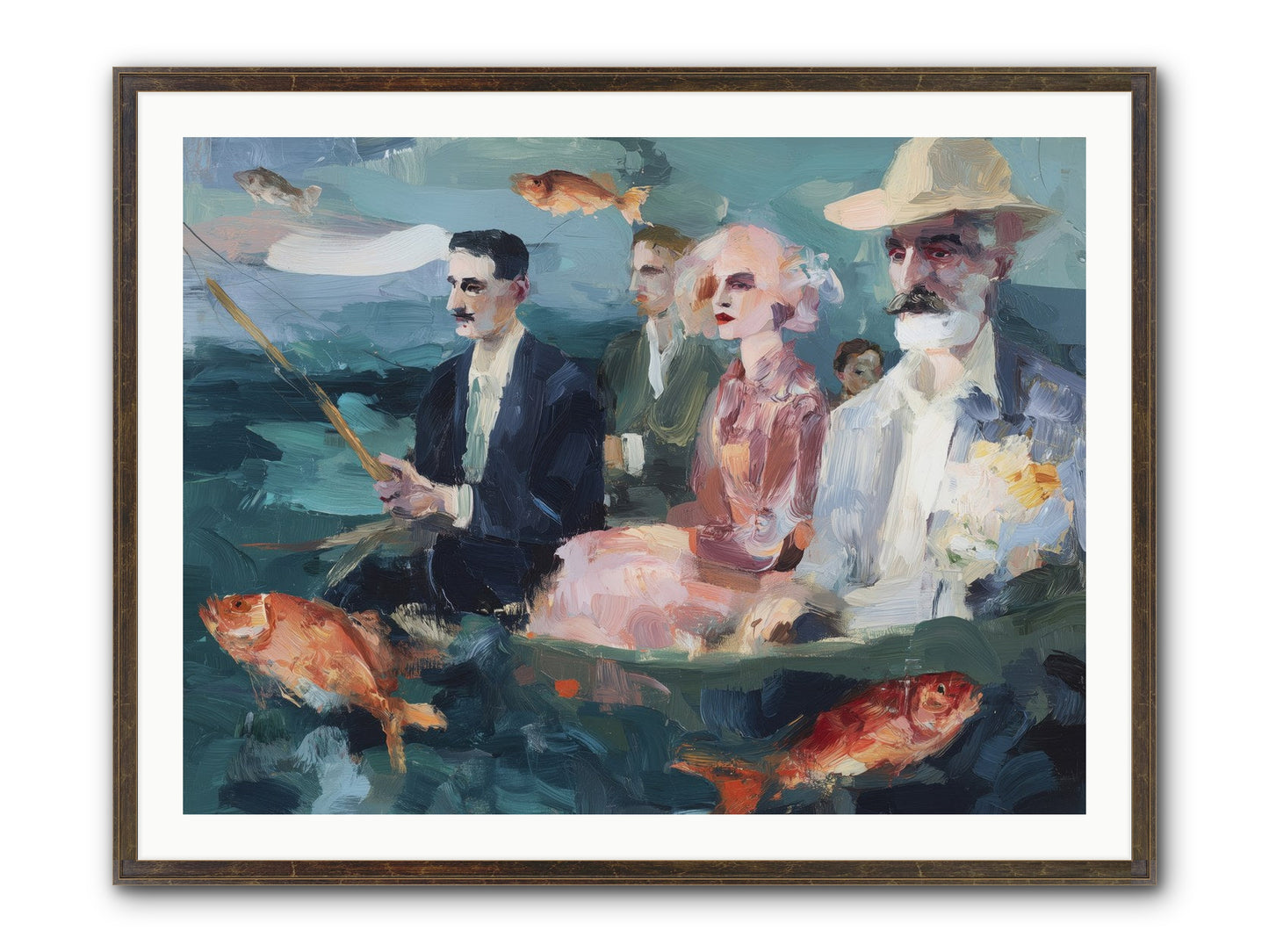 Sojourns Framed Print - Slimwoods Black/Gold 40x30