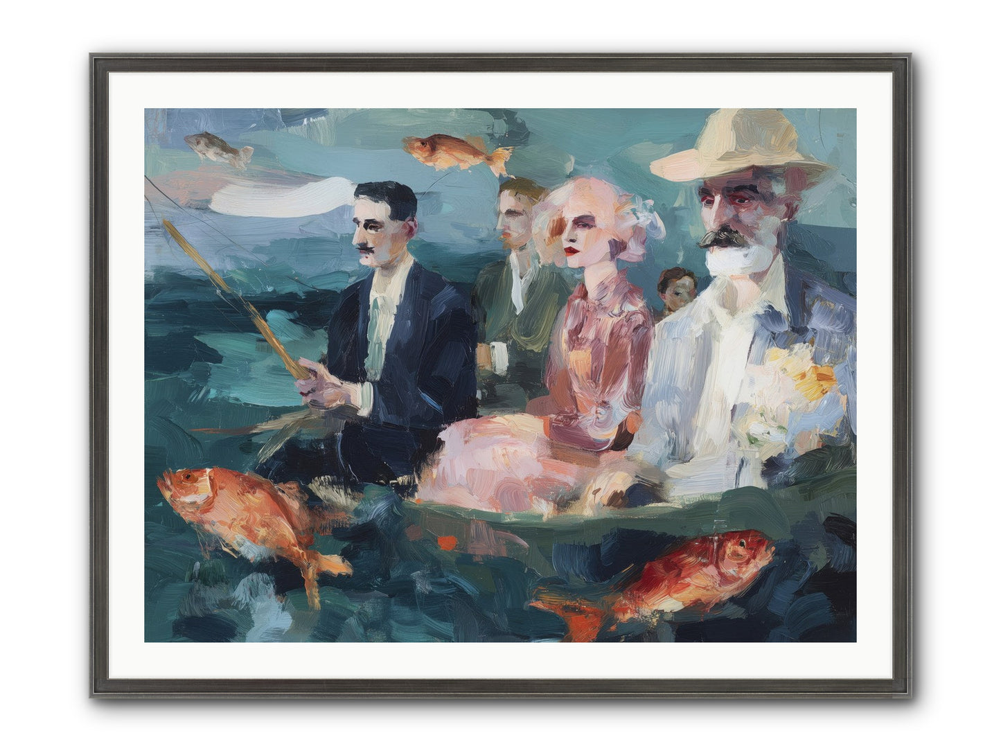 Sojourns Framed Print - Slimwoods Black/Silver 40x30