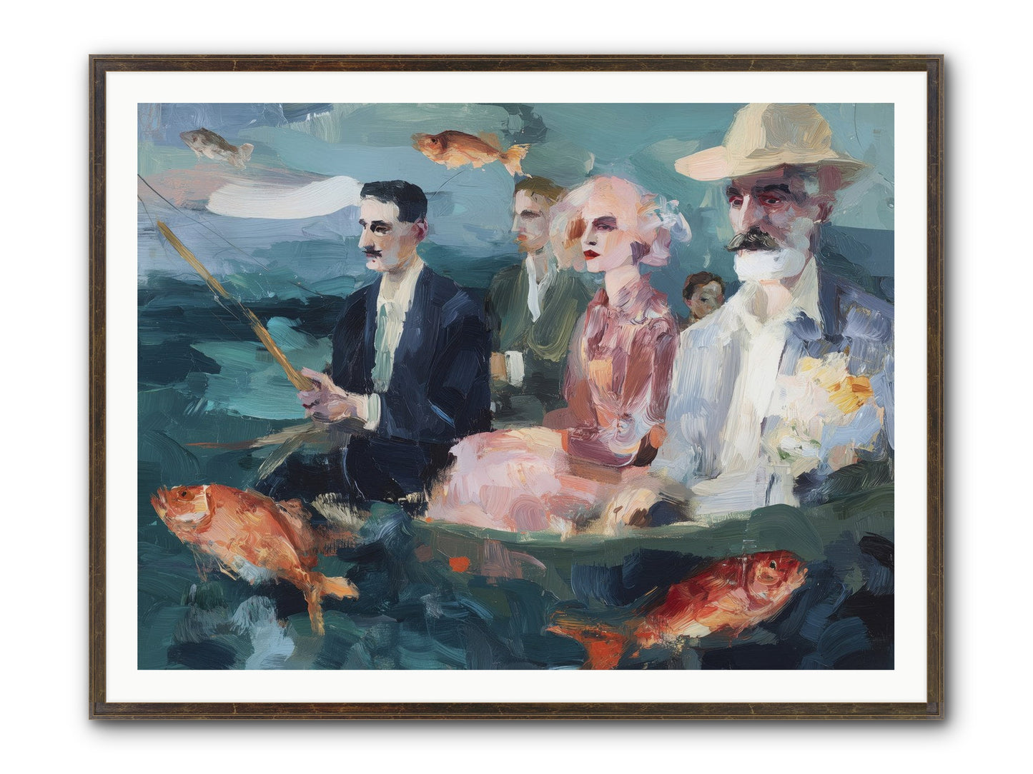 Sojourns Framed Print - Slimwoods Black/Gold 48x36