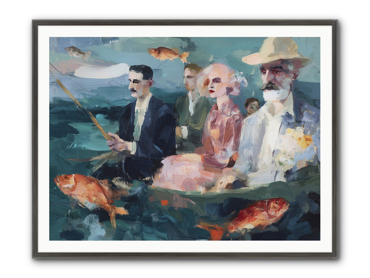 Sojourns Framed Print - Slimwoods Black/Silver 48x36