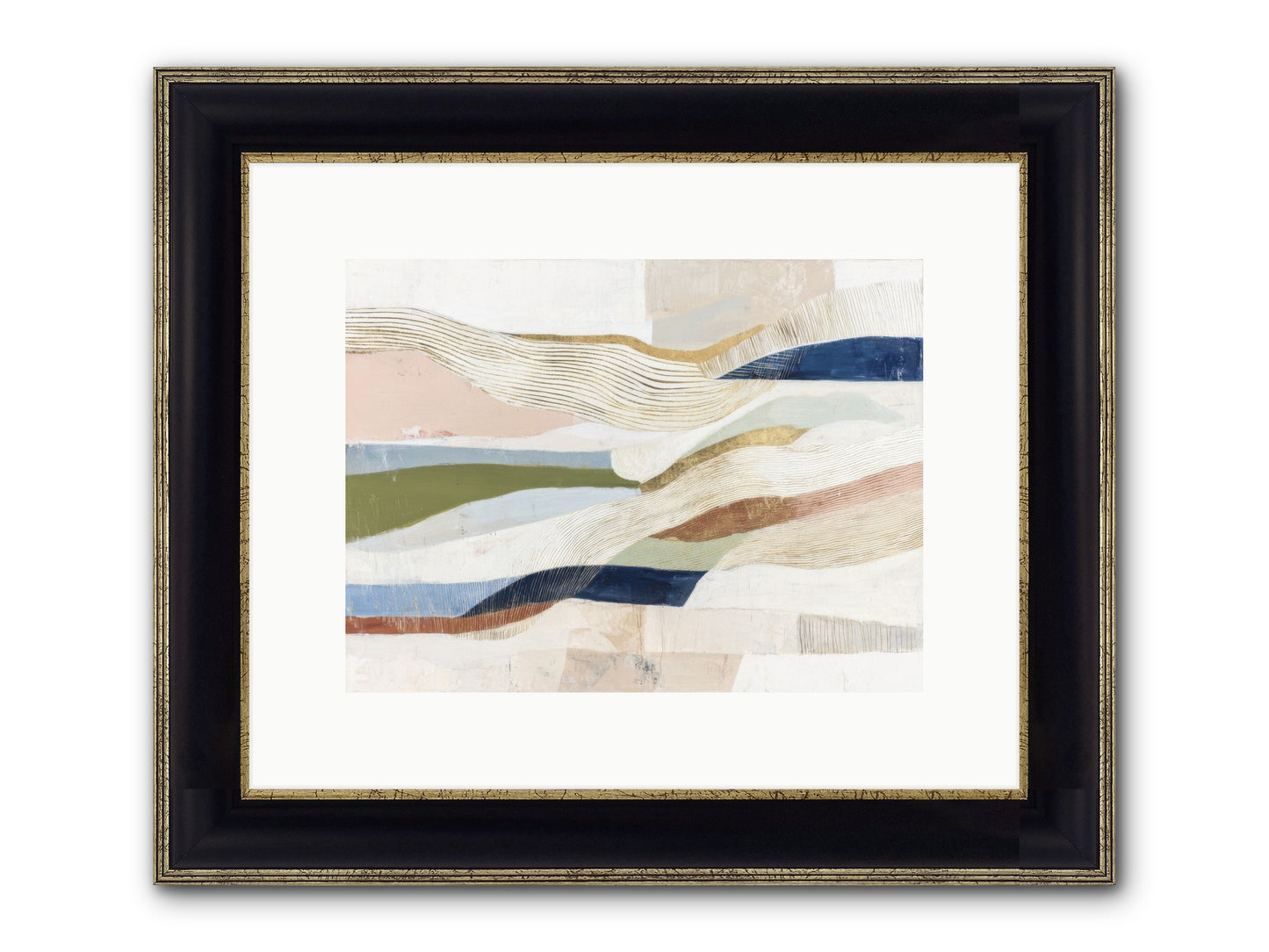 Solace Framed Print - Black & Gold 12x9