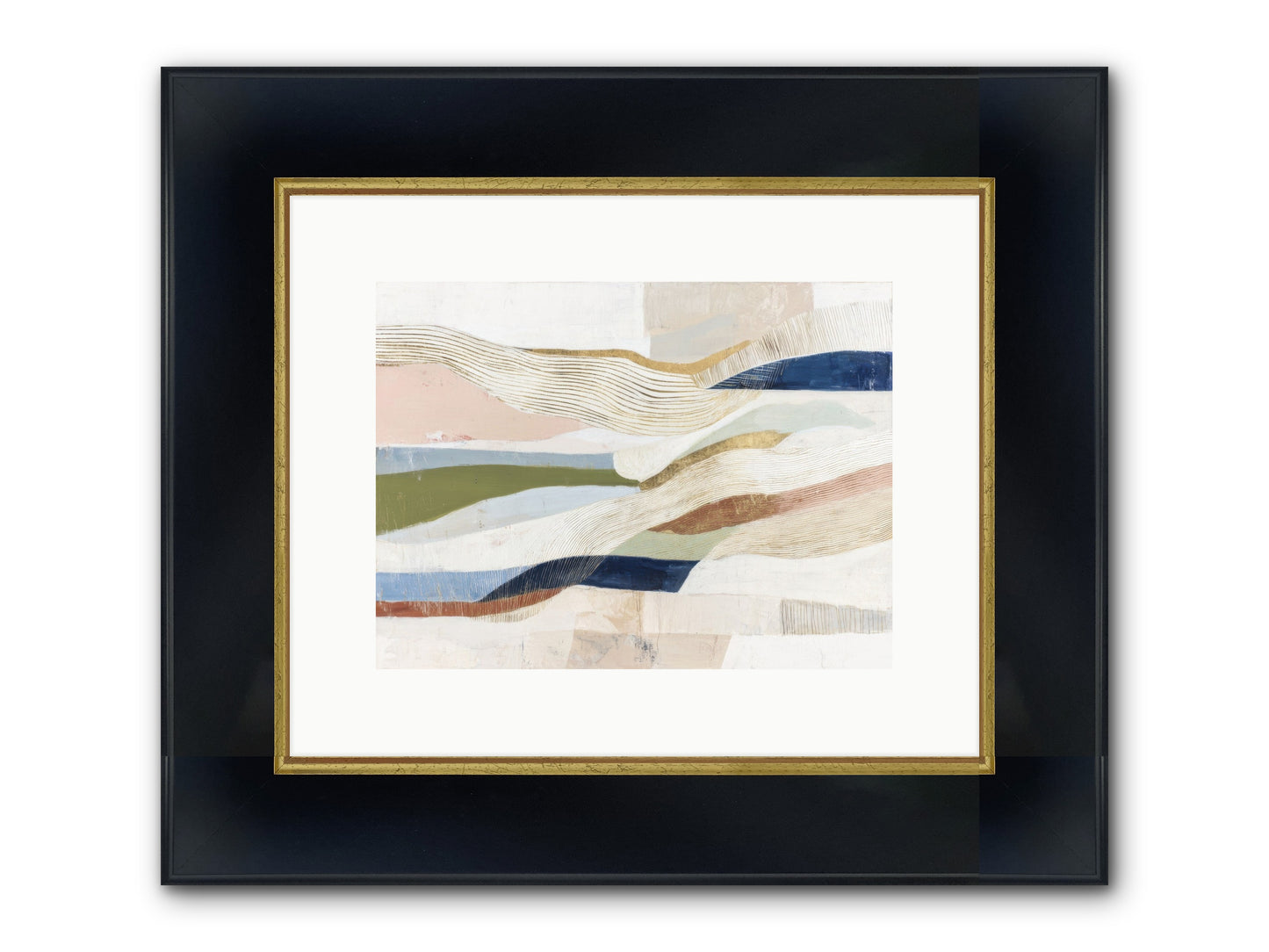 Solace Framed Print - Wide Black w/Gold 12x9