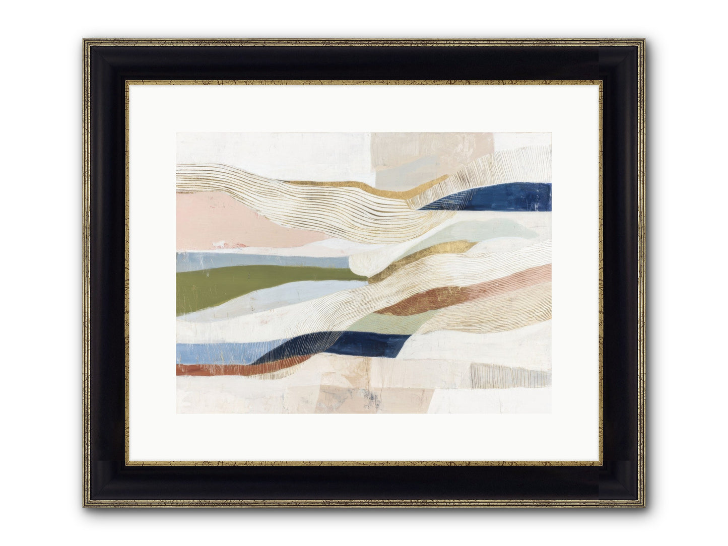 Solace Framed Print - Black & Gold 16x12