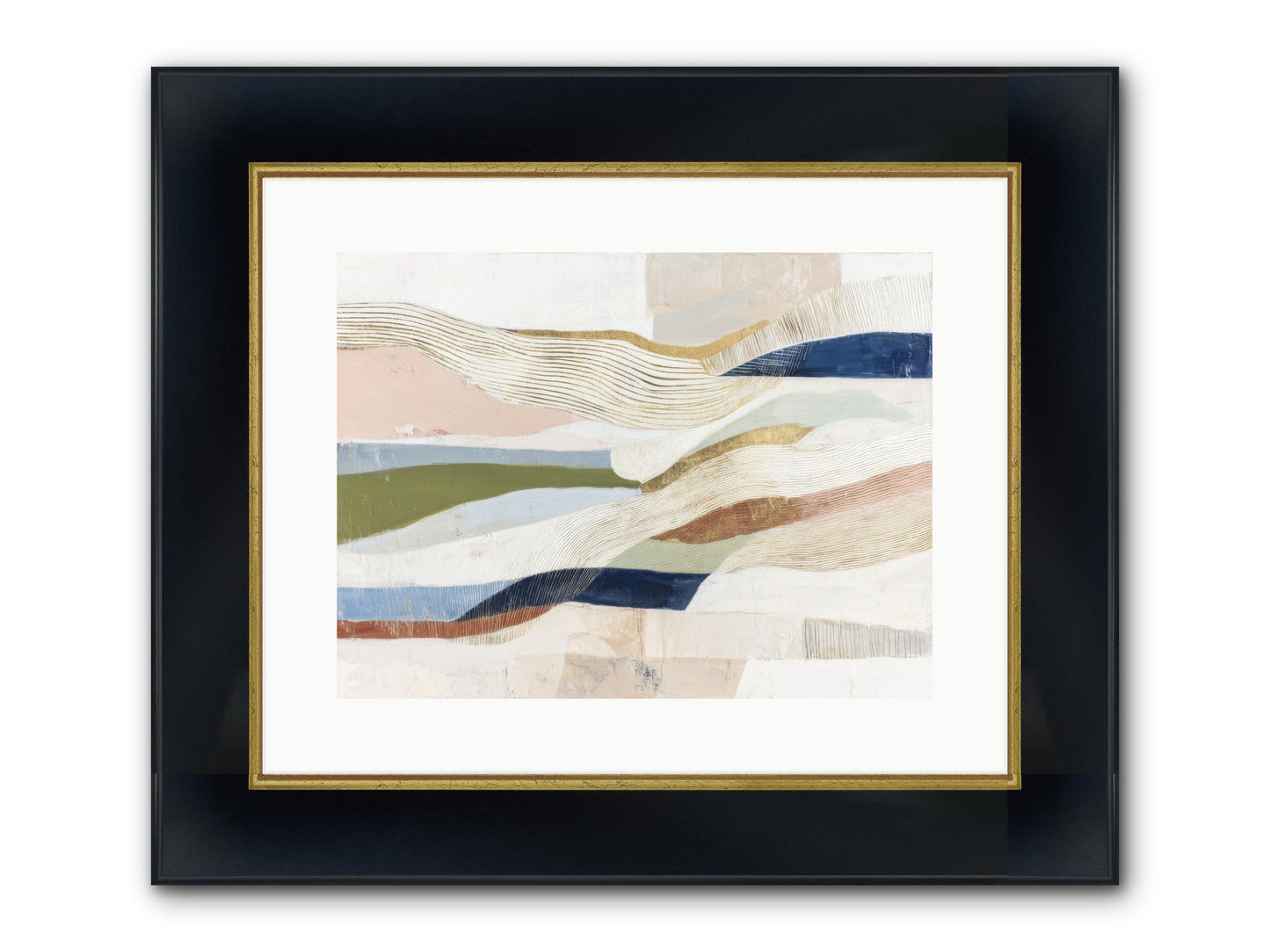 Solace Framed Print - Wide Black w/Gold 16x12