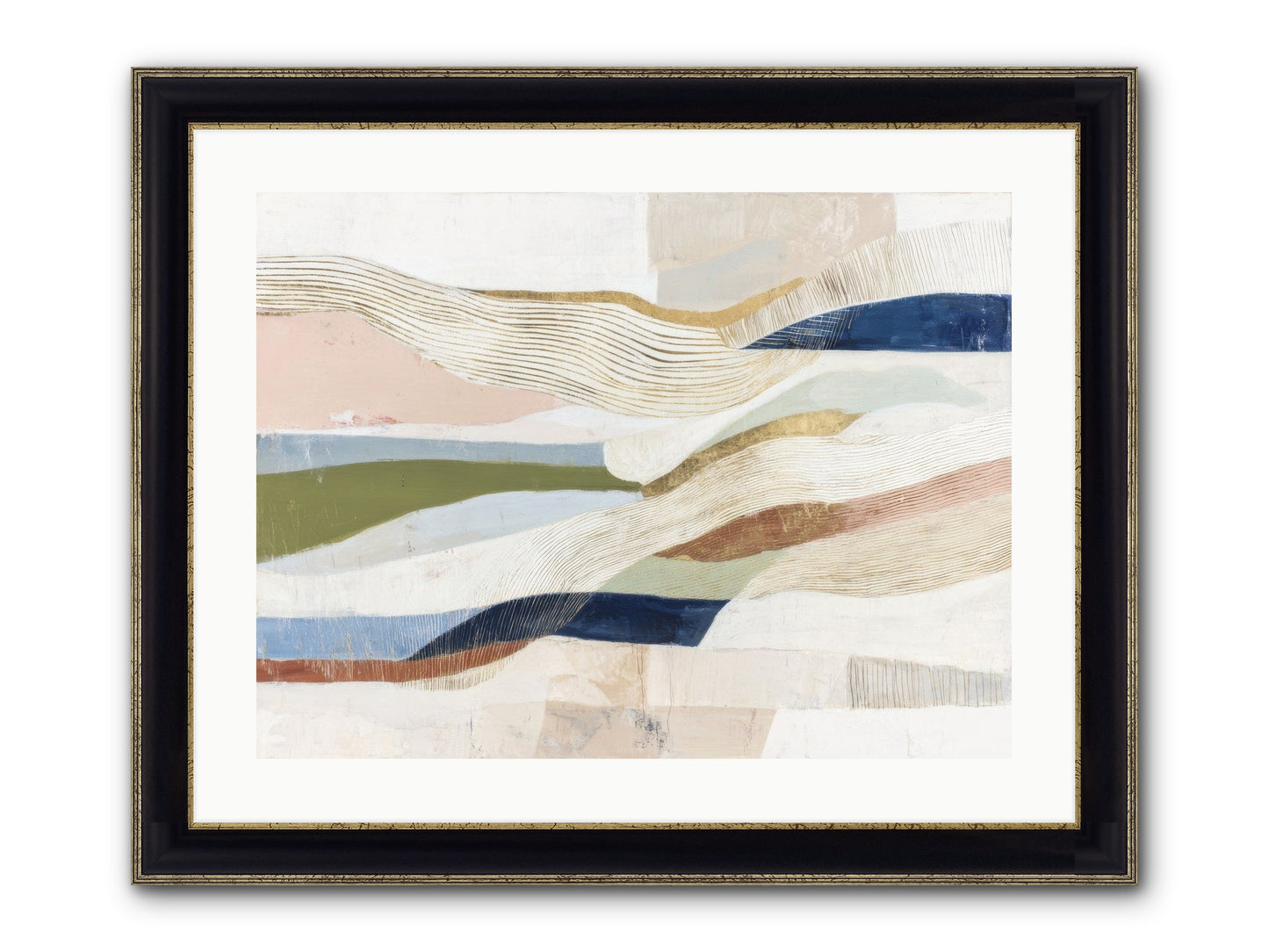 Solace Framed Print - Black & Gold 24x18