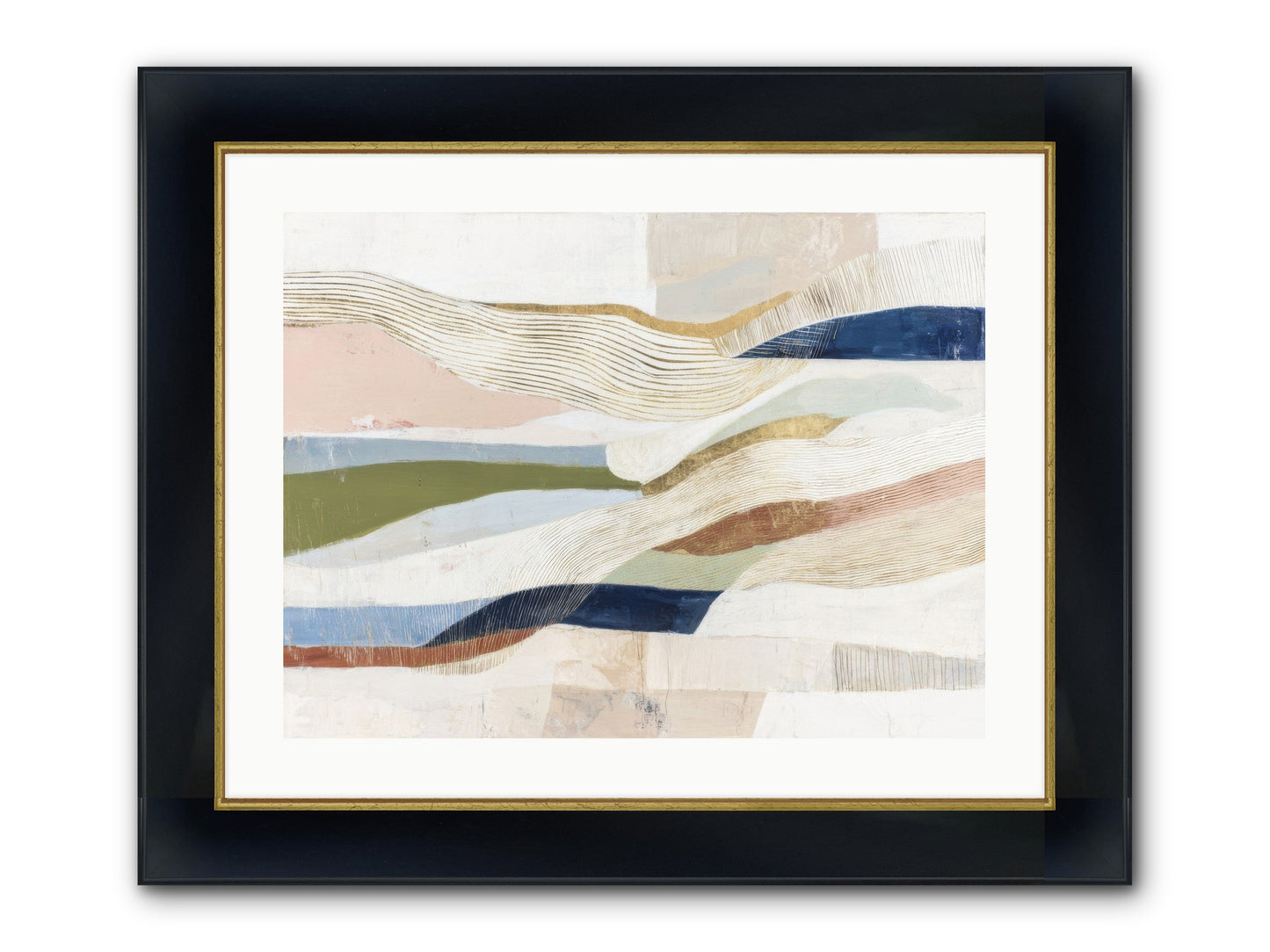 Solace Framed Print - Wide Black w/Gold 24x18