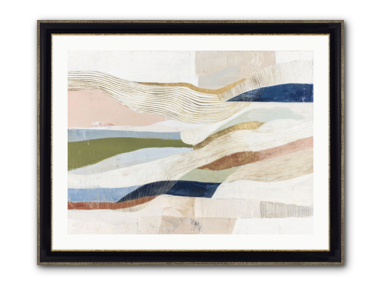 Solace Framed Print - Black & Gold 32x24
