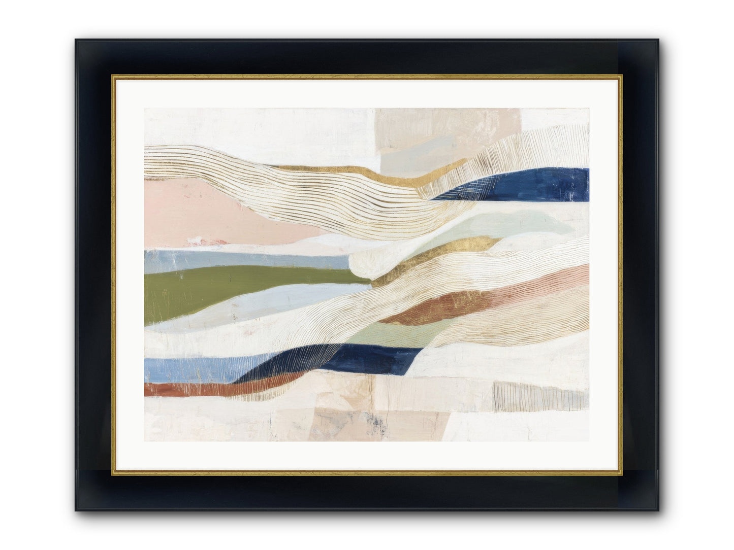 Solace Framed Print - Wide Black w/Gold 32x24