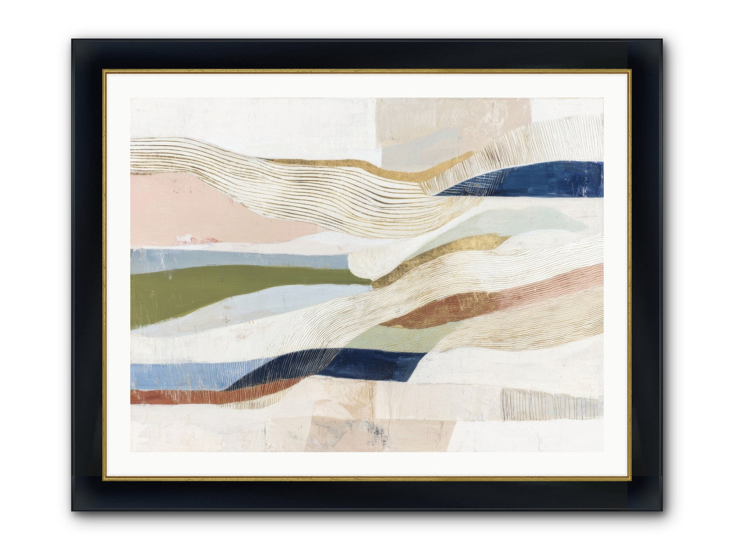 Solace Framed Print - Wide Black w/Gold 40x30