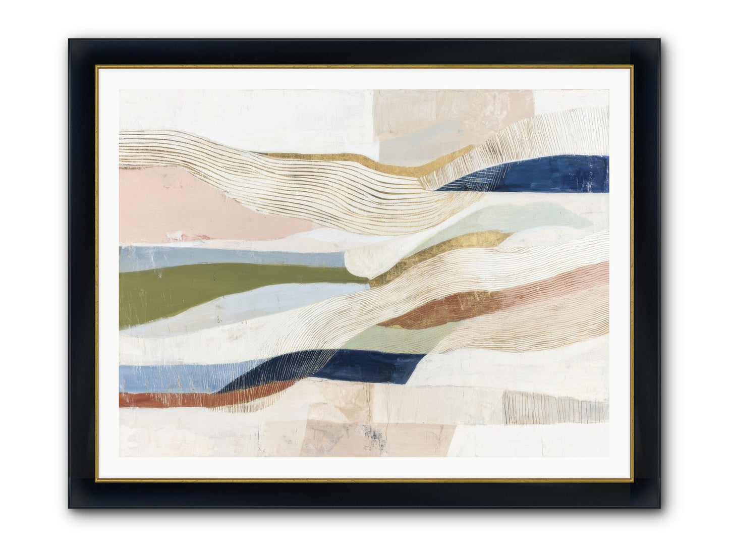 Solace Framed Print - Wide Black w/Gold 48x36