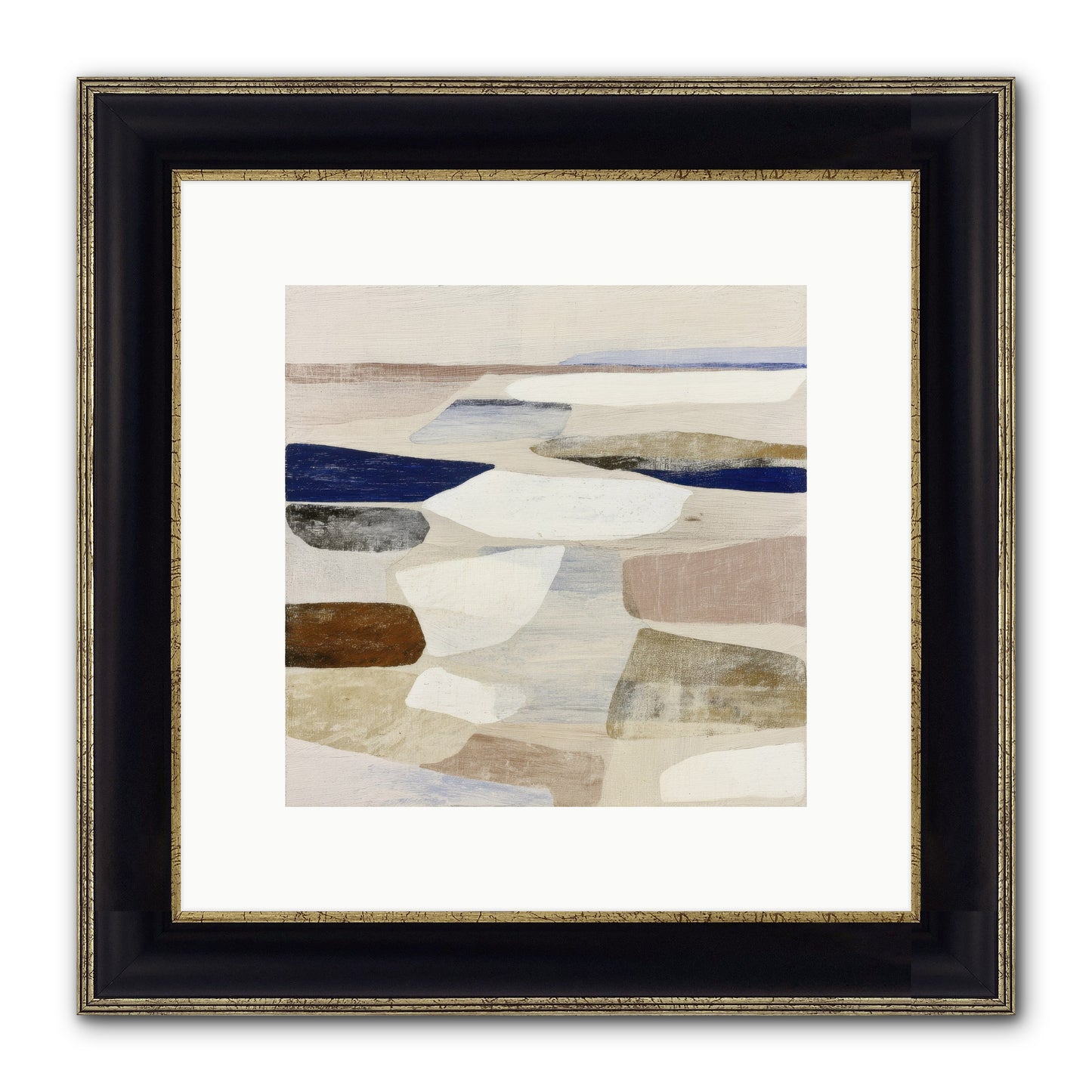 Solace Trace Framed Print - Black & Gold 10x10