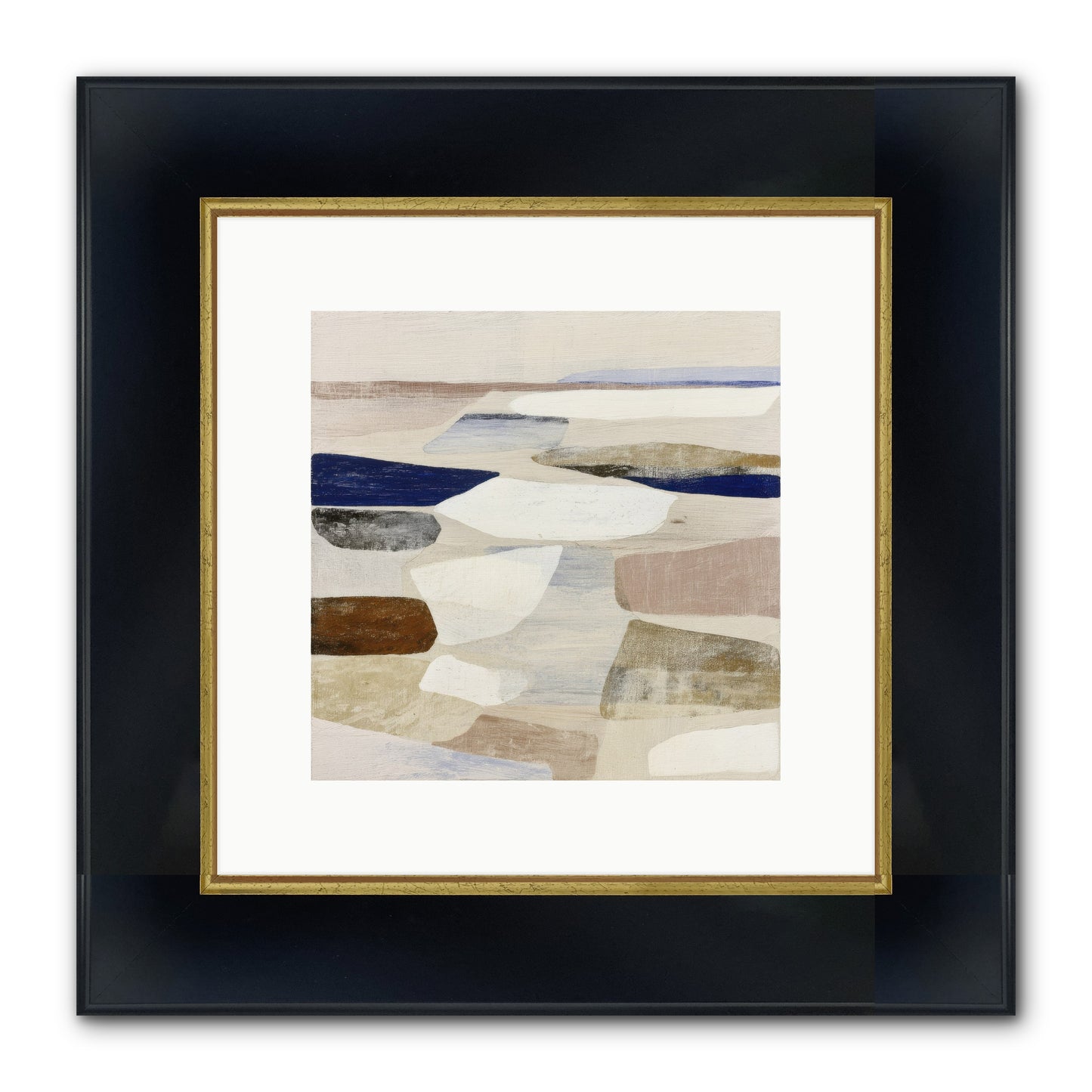 Solace Trace Framed Print - Wide Black w/Gold 10x10
