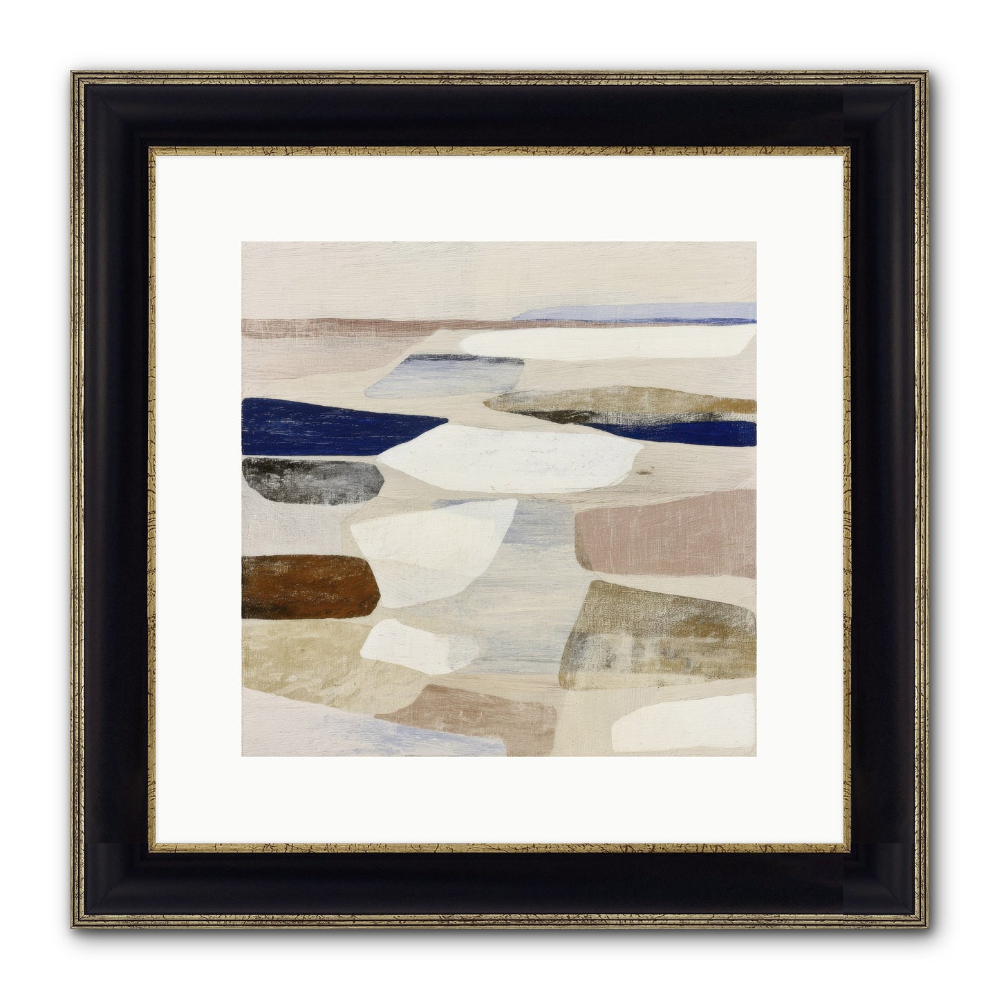 Solace Trace Framed Print - Black & Gold 12x12