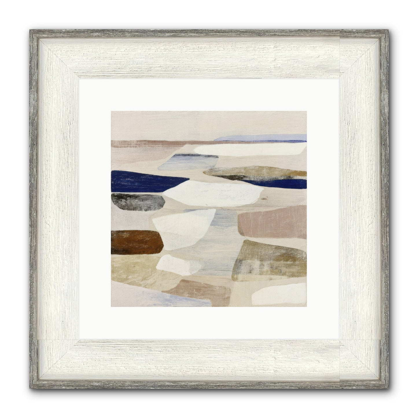 Solace Trace Framed Print - Driftwood White 12x12