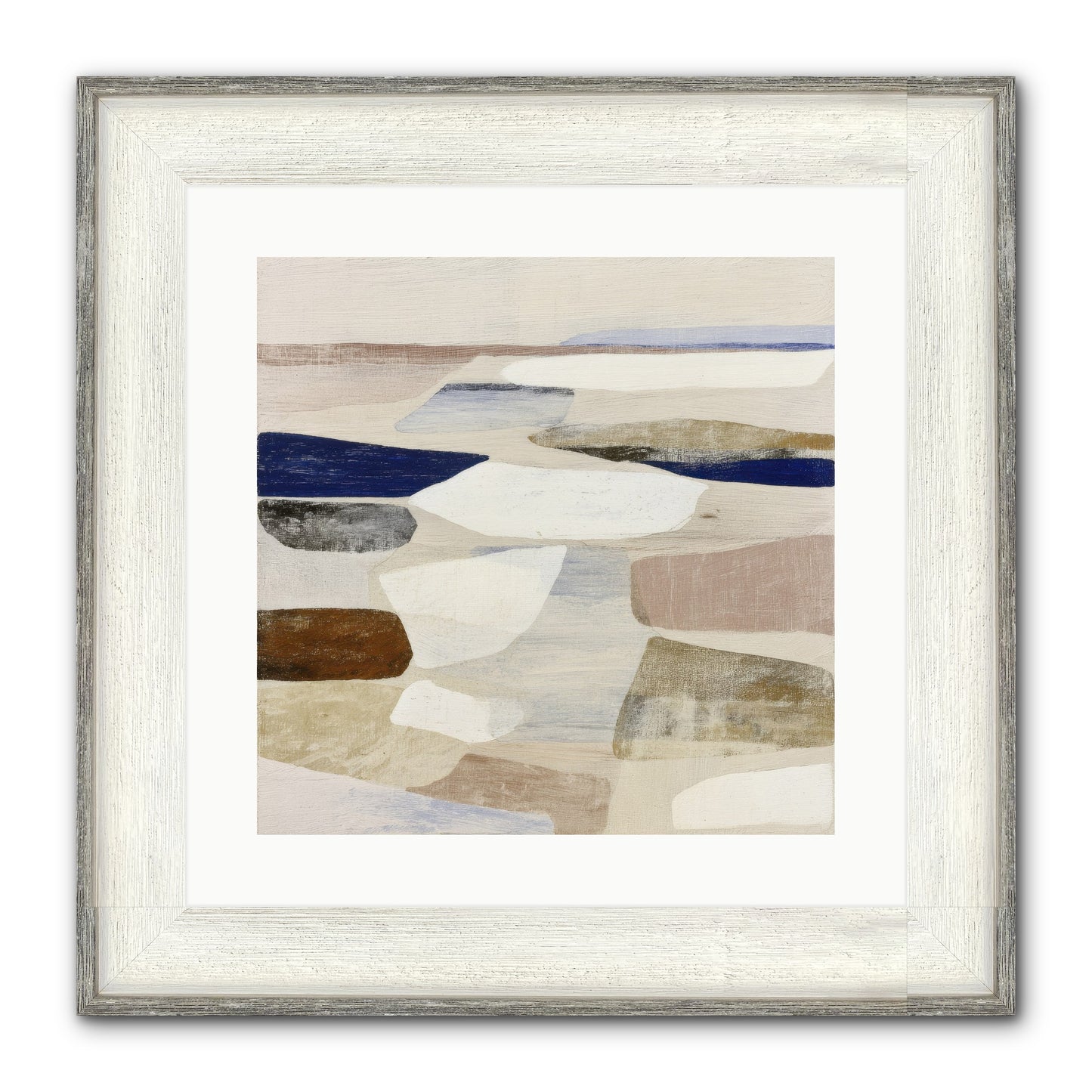Solace Trace Framed Print - Driftwood White 16x16