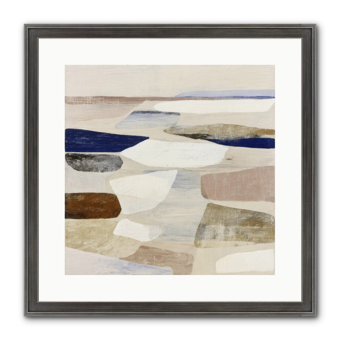 Solace Trace Framed Print - Slimwoods Black/Silver 16x16