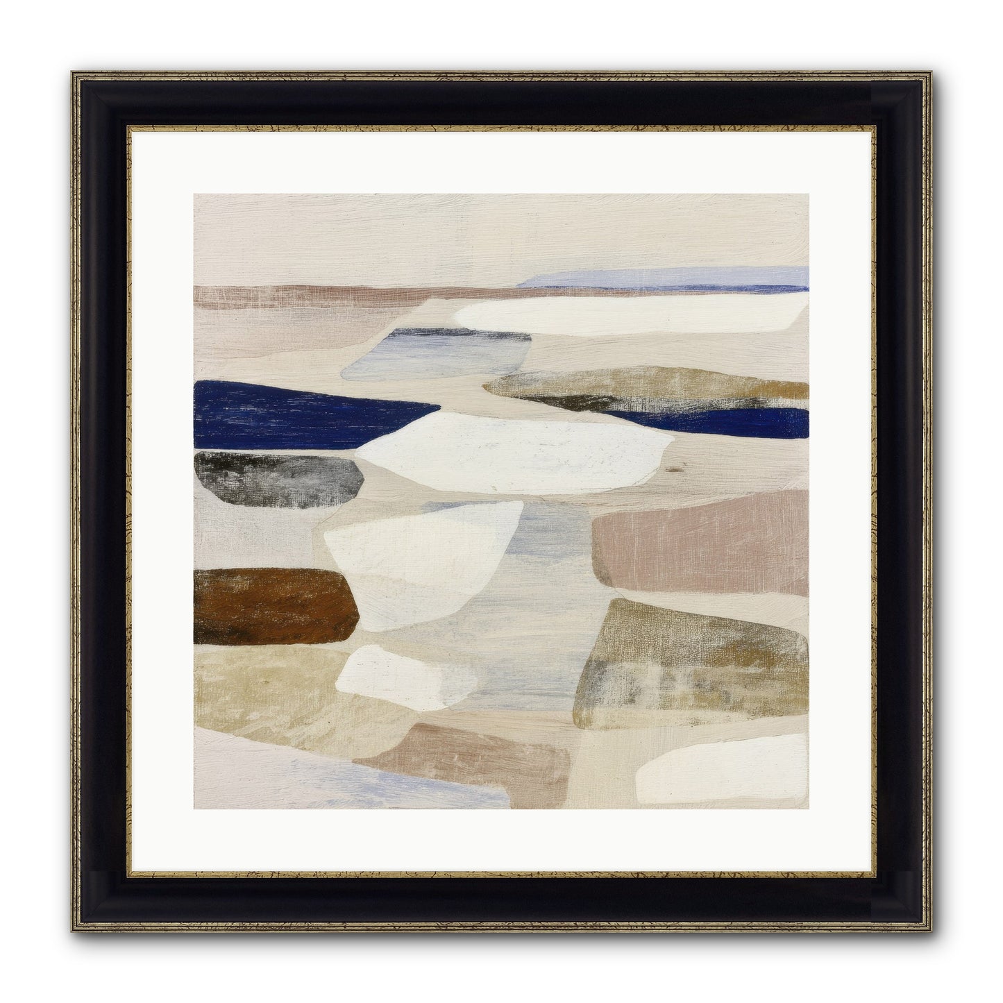Solace Trace Framed Print - Black & Gold 20x20