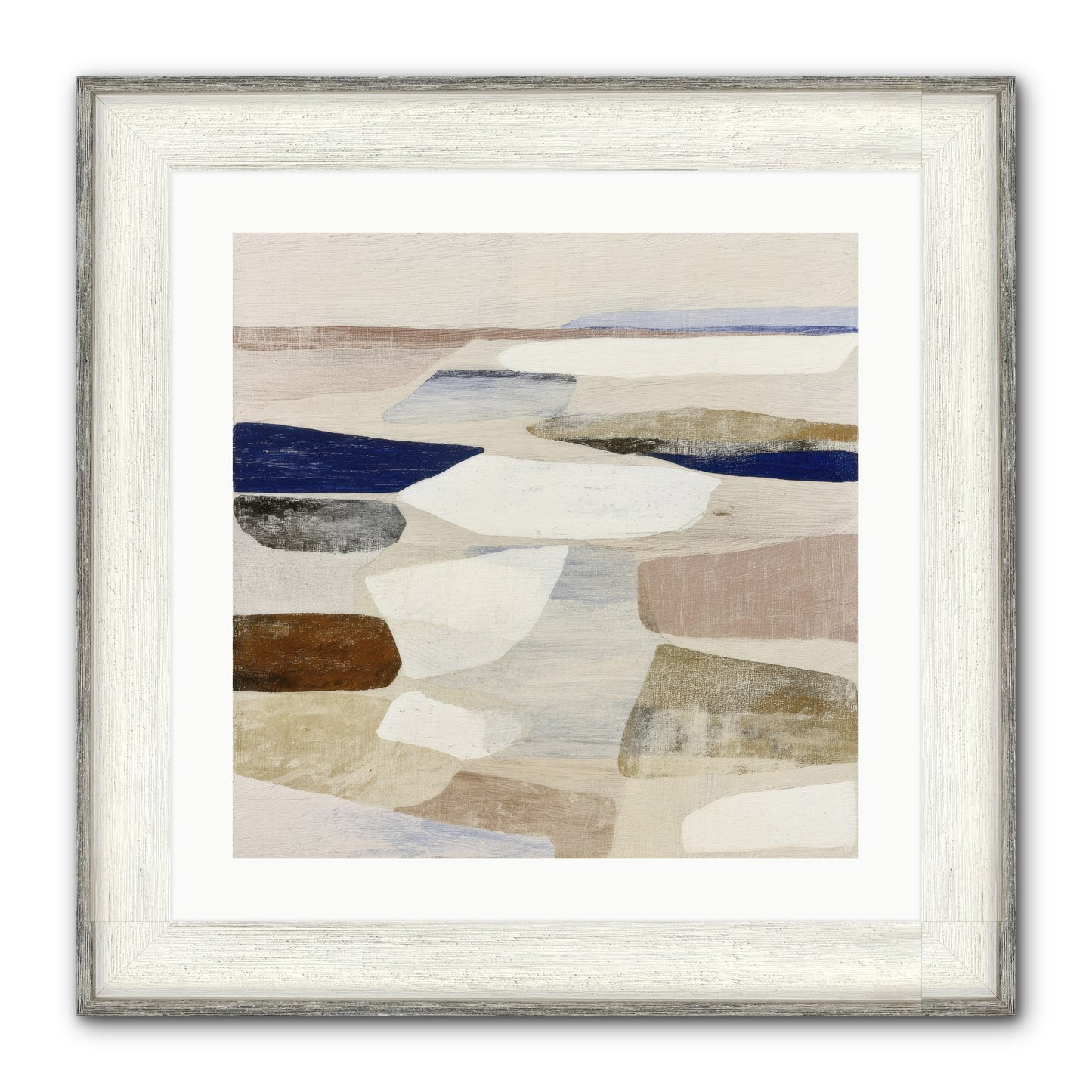 Solace Trace Framed Print - Driftwood White 20x20