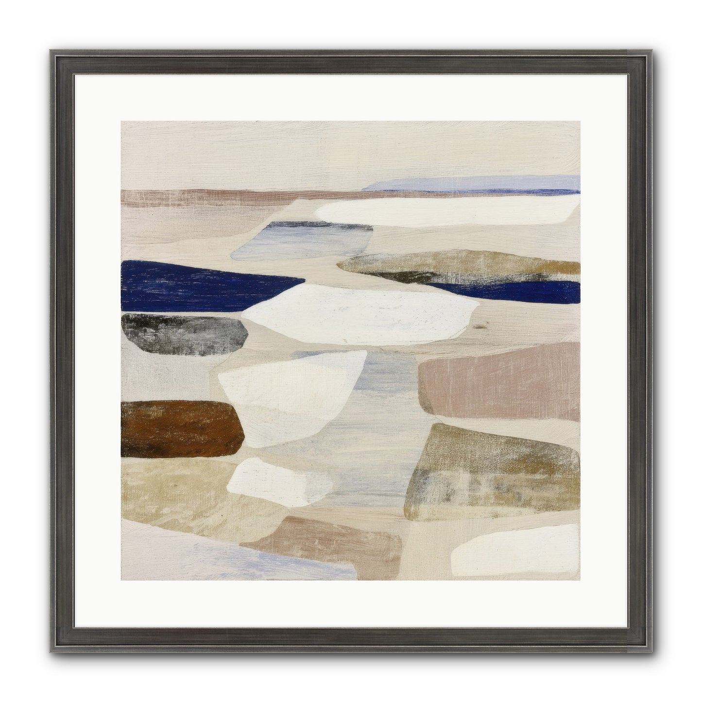 Solace Trace Framed Print - Slimwoods Black/Silver 20x20
