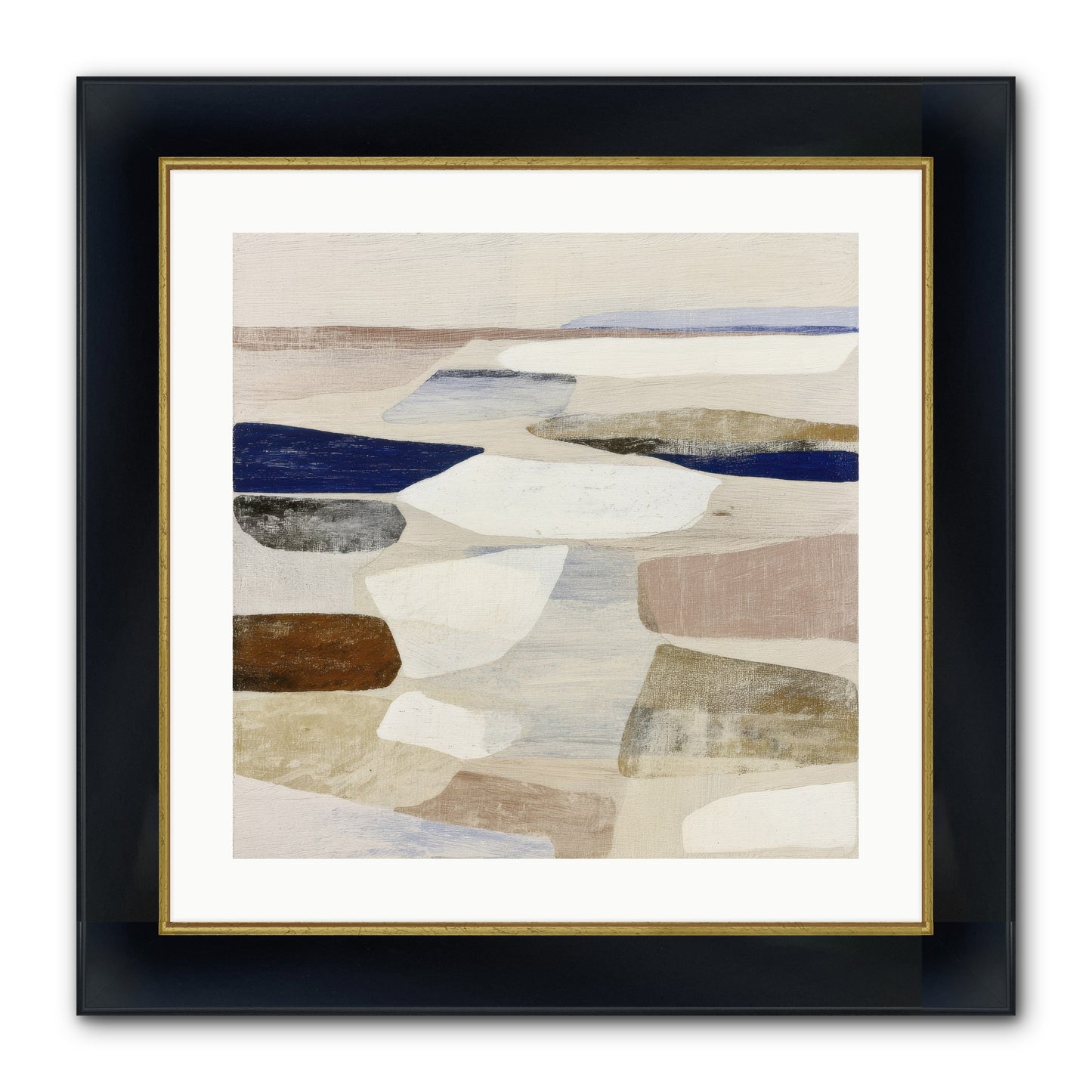 Solace Trace Framed Print - Wide Black w/Gold 20x20