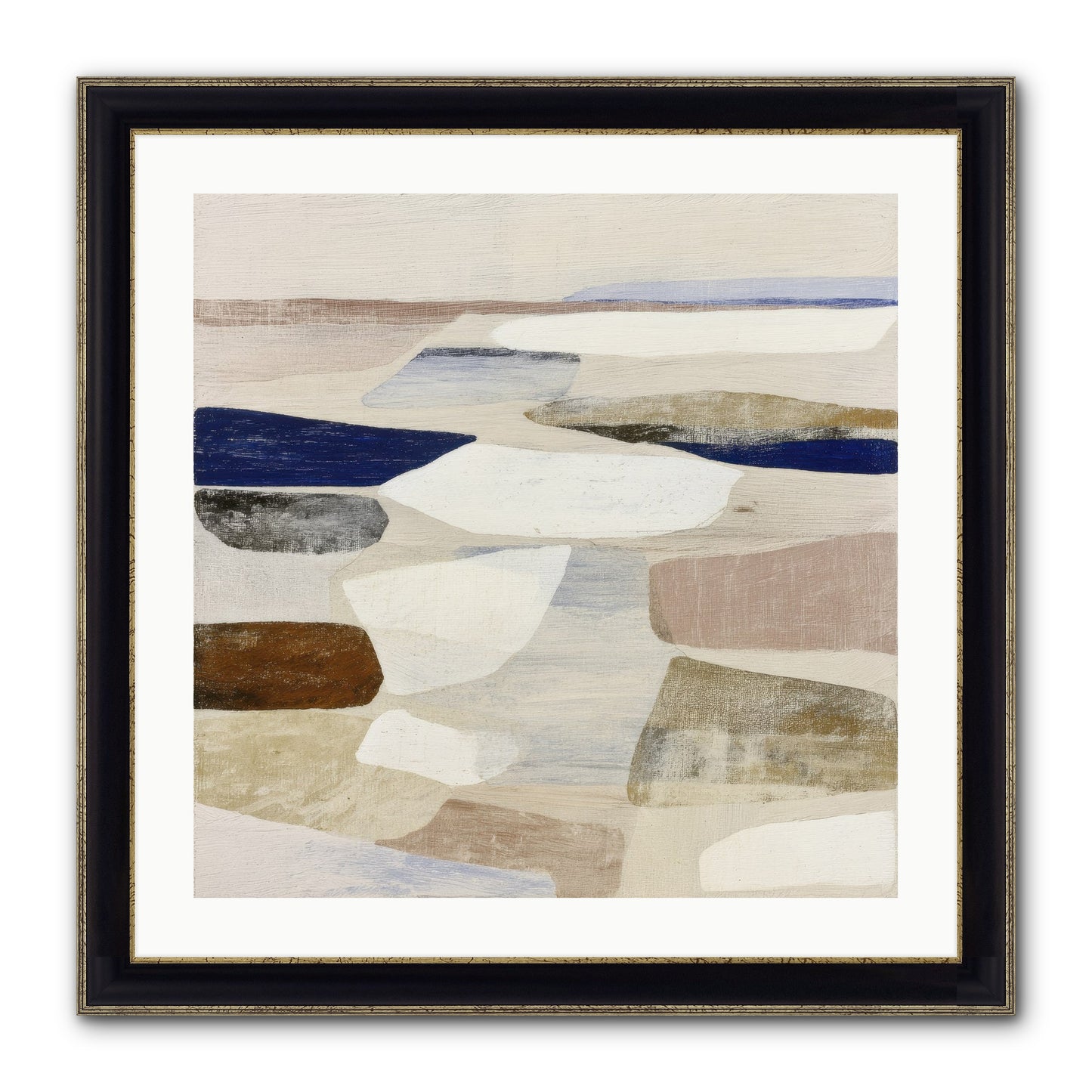 Solace Trace Framed Print - Black & Gold 24x24