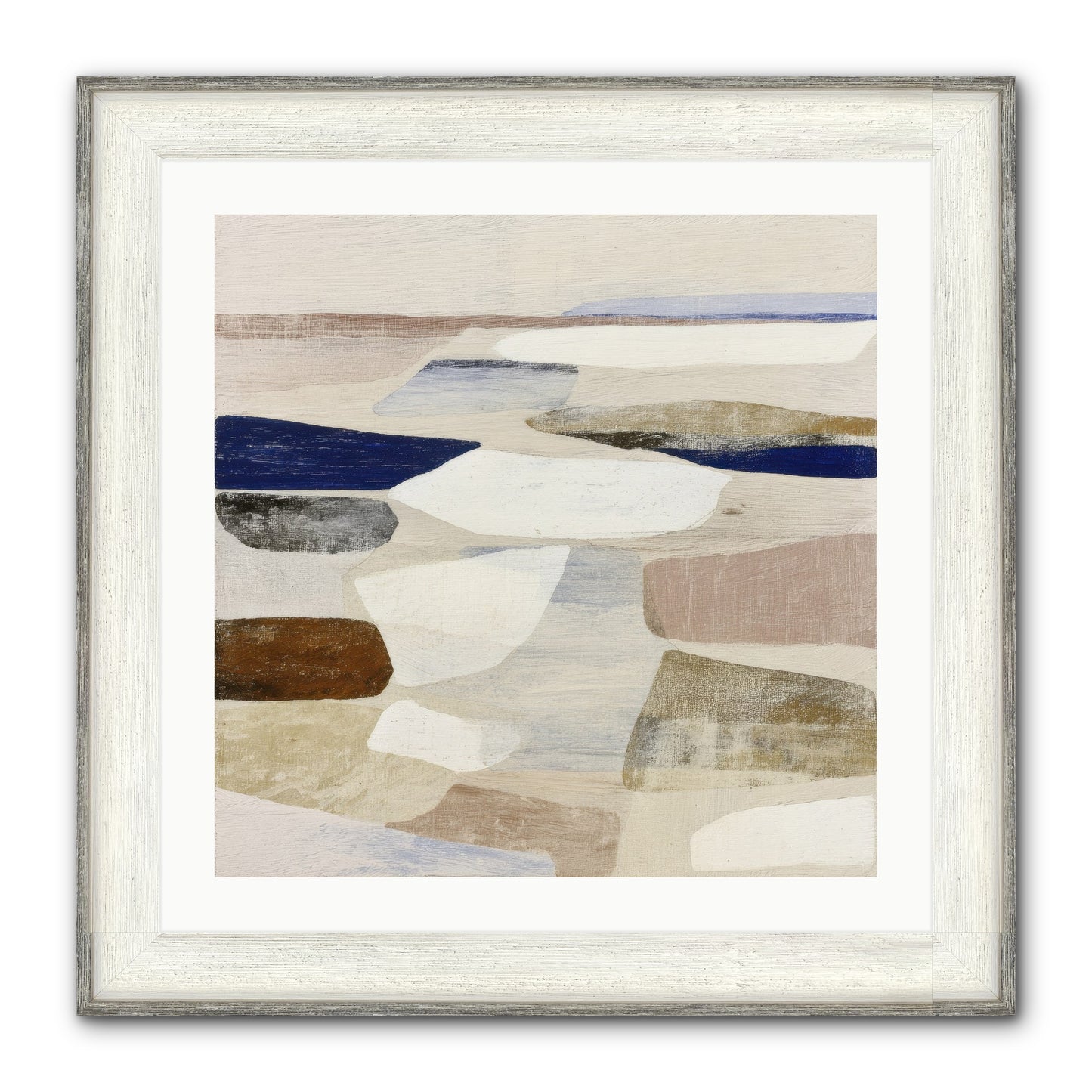 Solace Trace Framed Print - Driftwood White 24x24